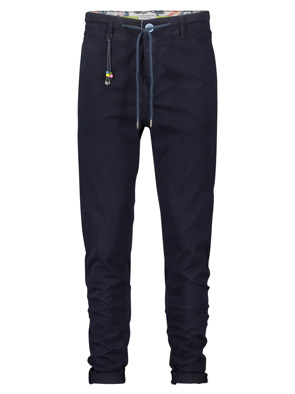 A Fish Named Fred - Casual Chino - Peached Twill - Drawsting/Zip Fly - Navy