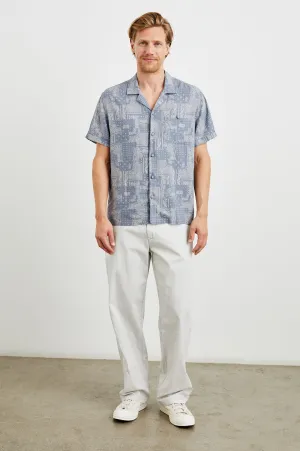 ACE SHIRT - PATCHWORK BANDANA SLATE Rails