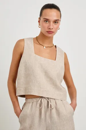 AKIRA TOP - HEATHERED FLAX Rails