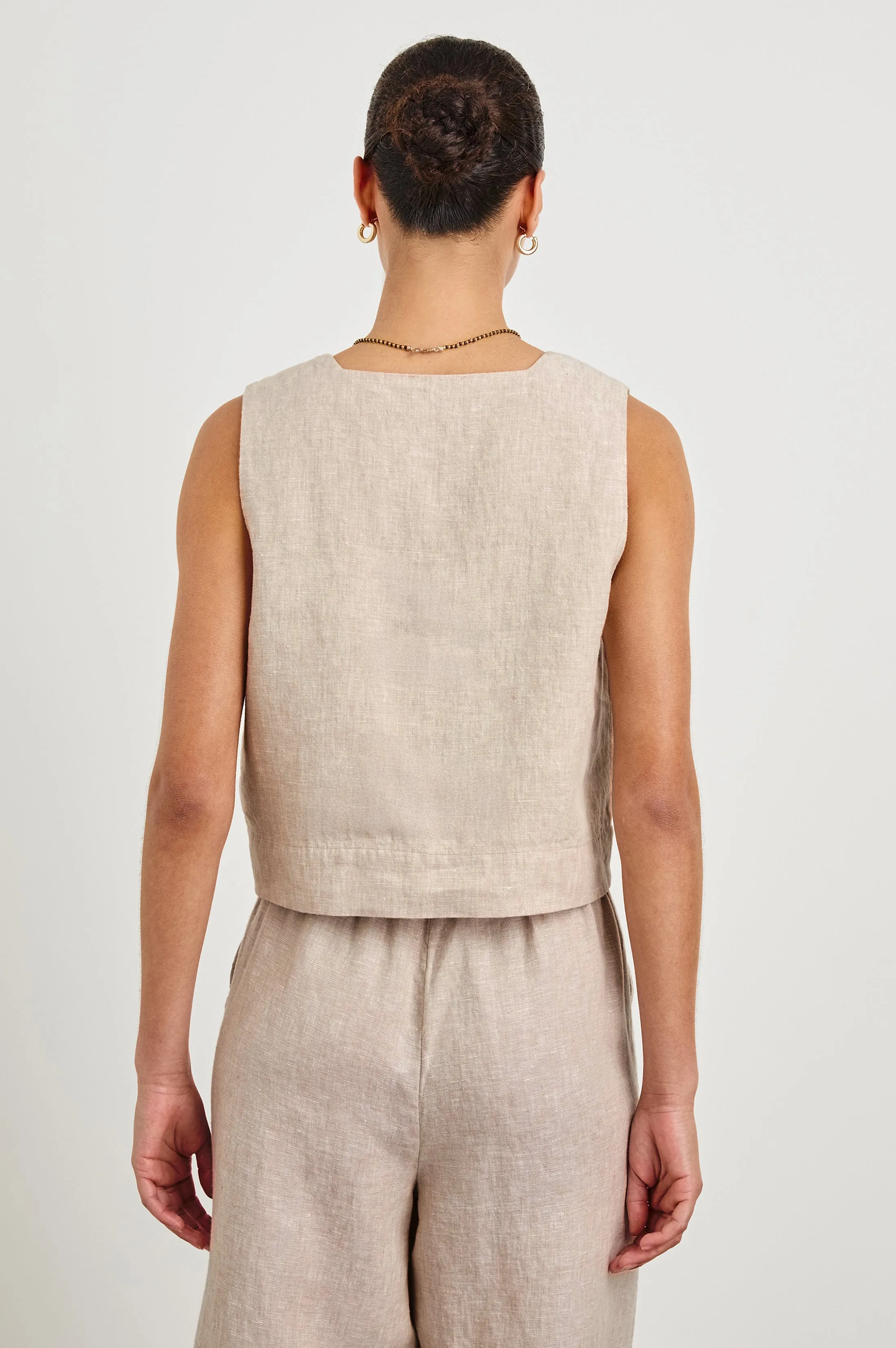 AKIRA TOP - HEATHERED FLAX Rails