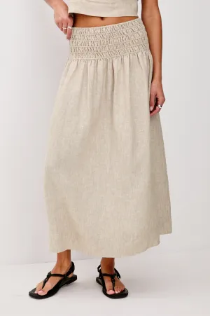 ALESSA SKIRT - HEATHERED FLAX Rails