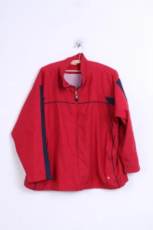 ALEX Athletics Womens 24 XXL Jacket Sport Red Nylon Lightweight Top