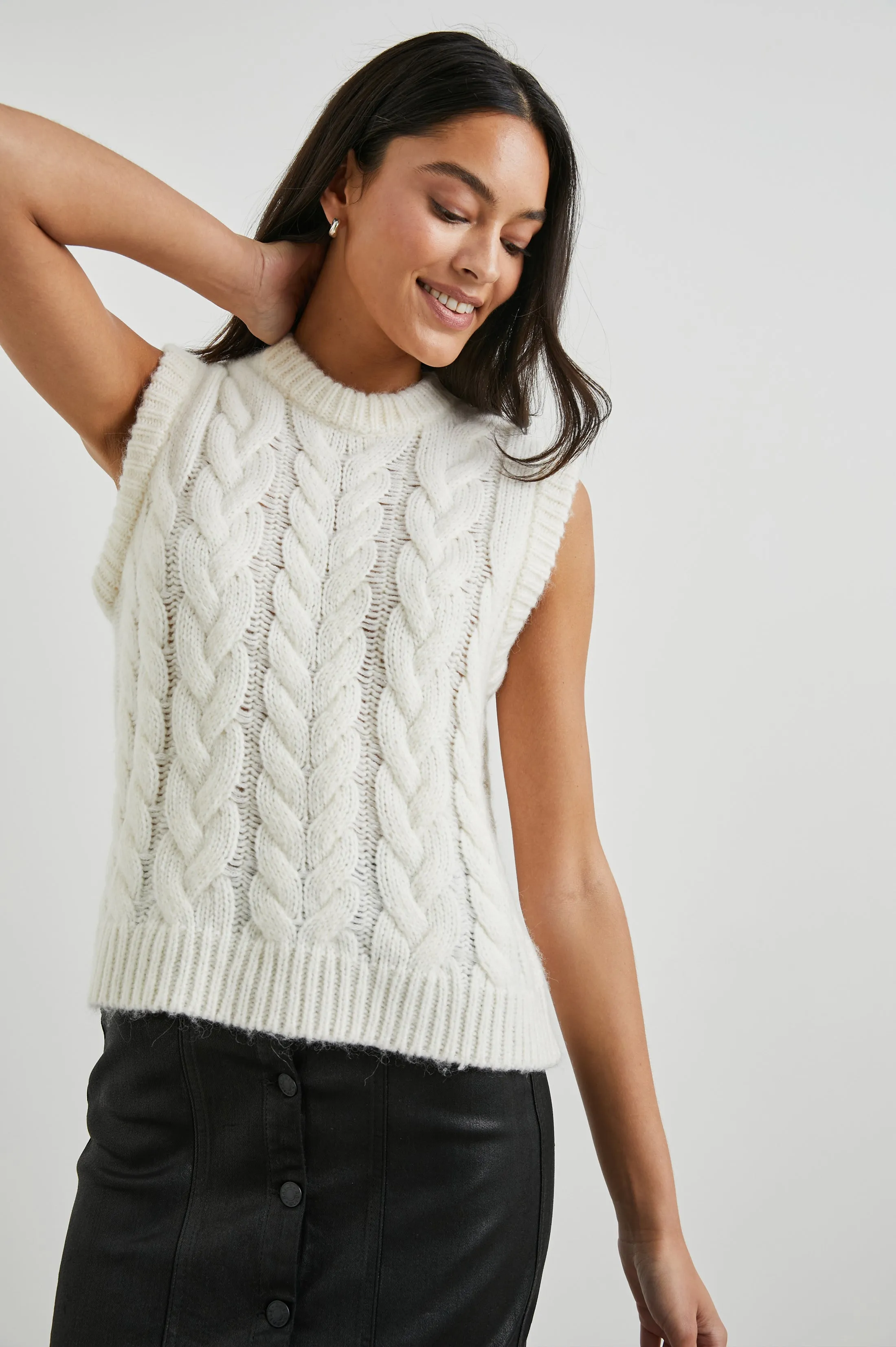 ALEXIS SWEATER VEST - IVORY Rails