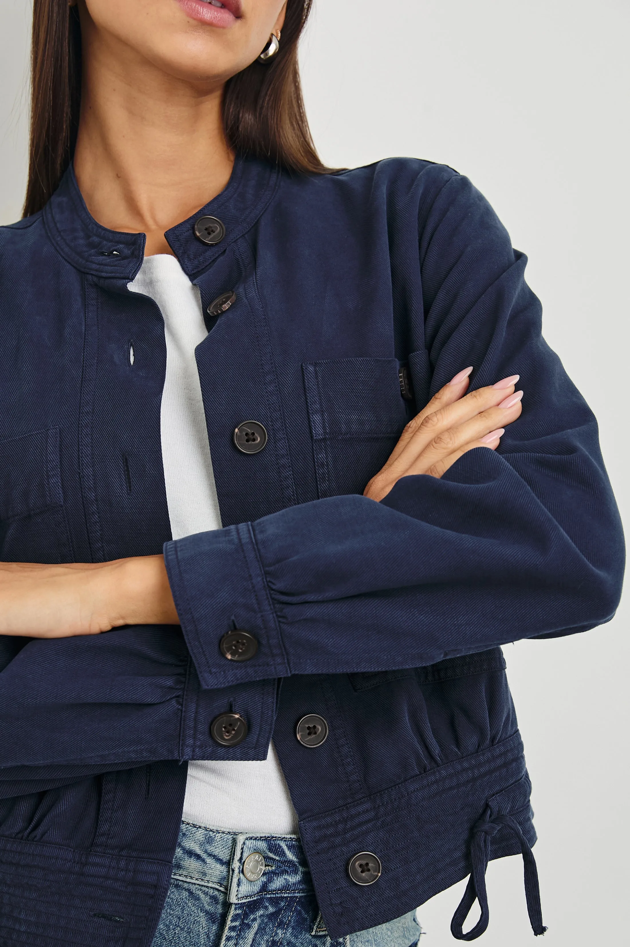ALMA JACKET - NAVY Rails