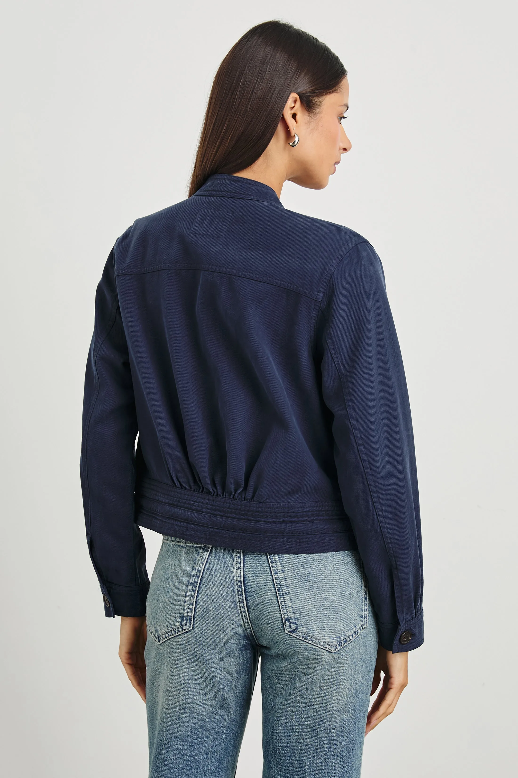 ALMA JACKET - NAVY Rails