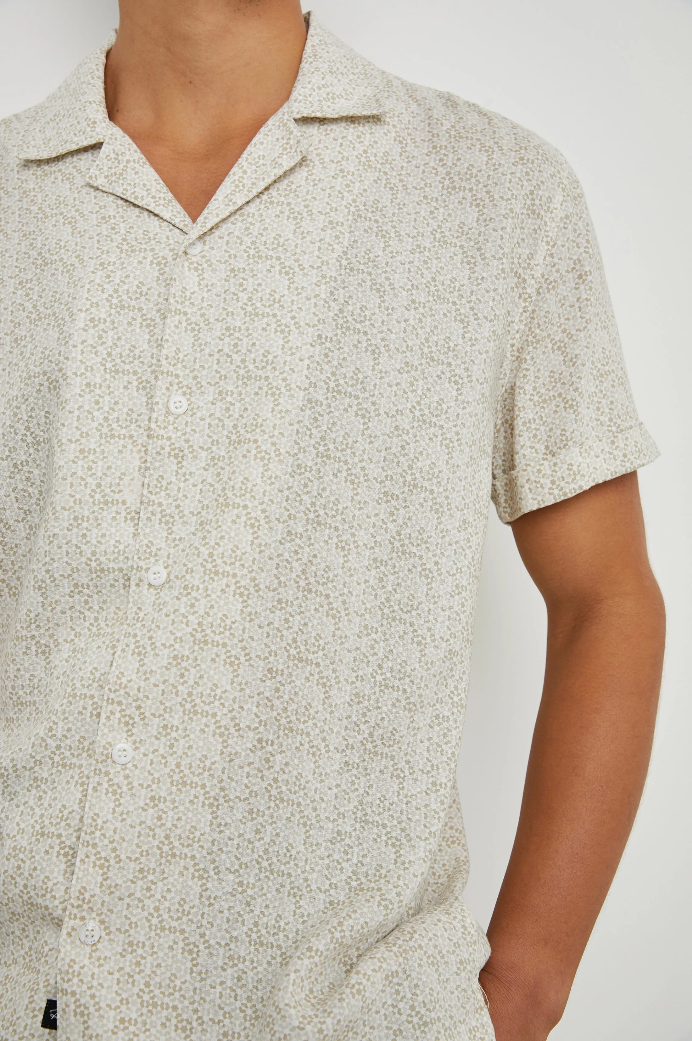 AMALFI SHIRT - PAINTED TILE KHAKI Rails