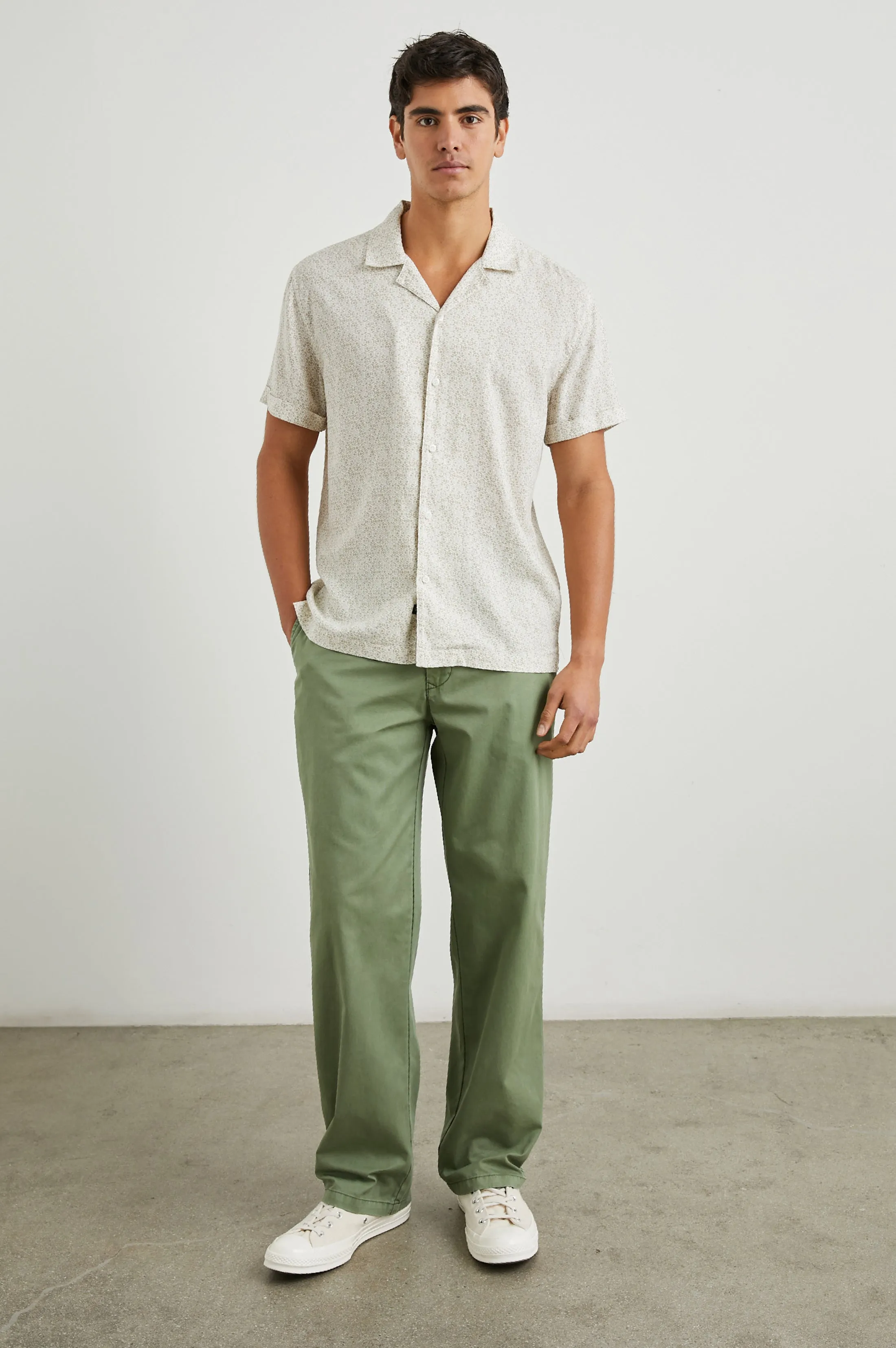 AMALFI SHIRT - PAINTED TILE KHAKI Rails