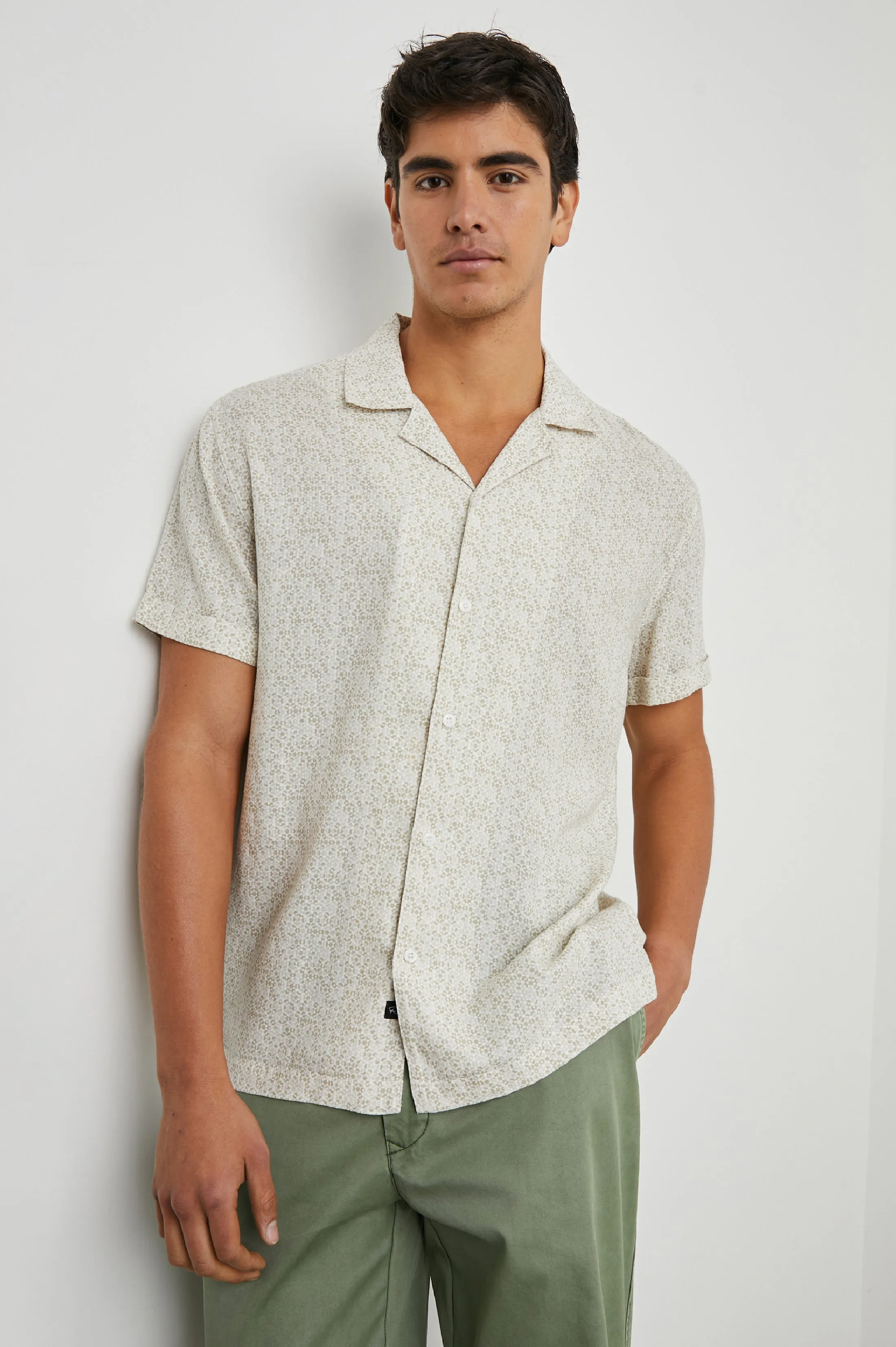 AMALFI SHIRT - PAINTED TILE KHAKI Rails