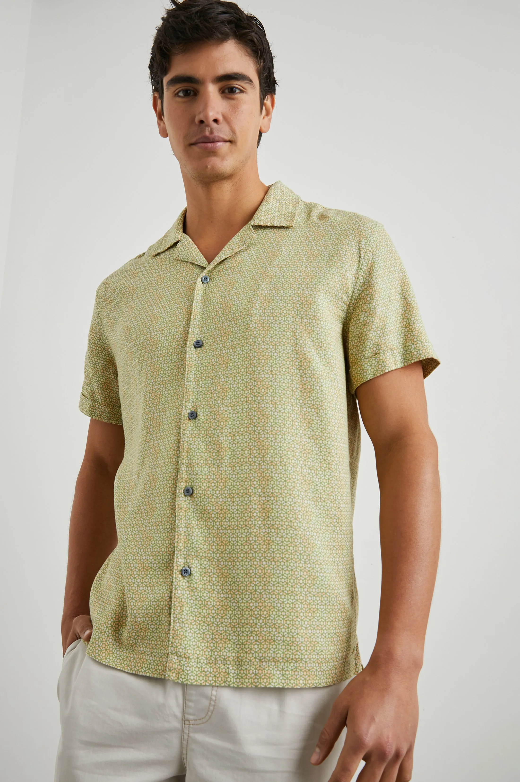 AMALFI SHIRT - PAINTED TILE MATCHA Rails