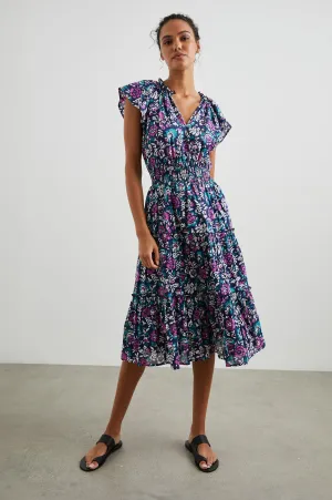 AMELLIA DRESS - WOODBLOCK FLORAL Rails