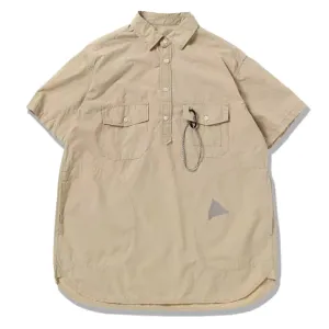 And Wander Cordura Typewriter S/S Over Shirt Beige
