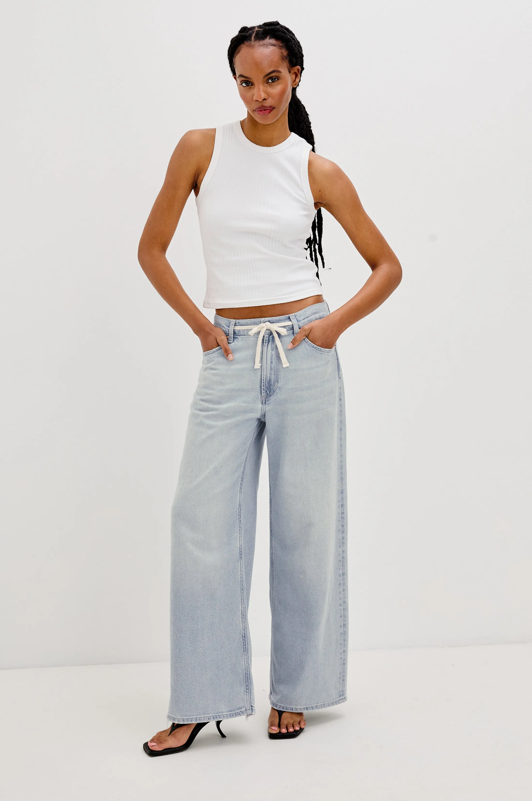 ANGELENO WIDE LEG CROP - SCUBA Rails