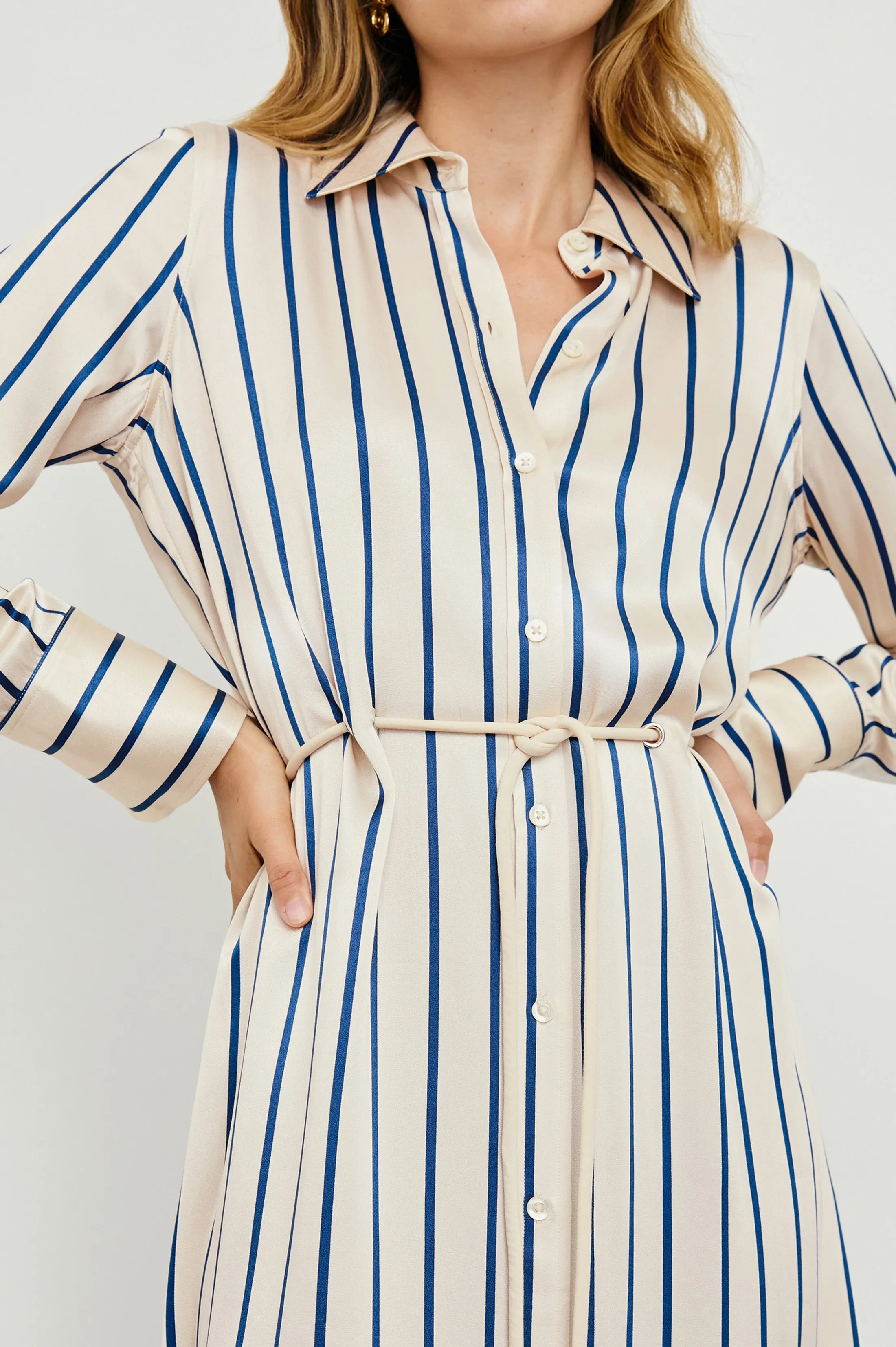 ANINA DRESS - CERAMIC NAVY STRIPE Rails