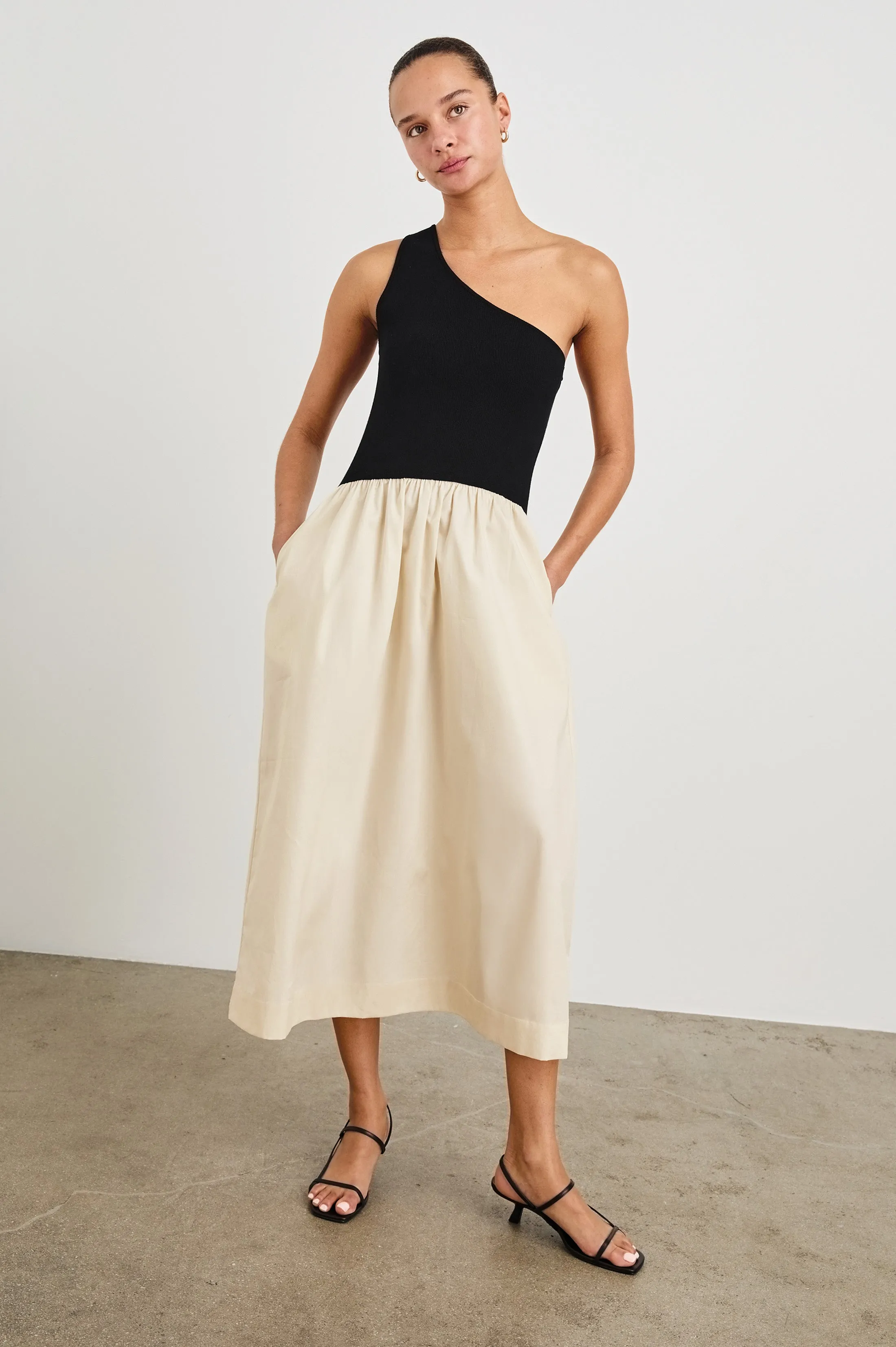 ANITA DRESS - BLACK IVORY Rails