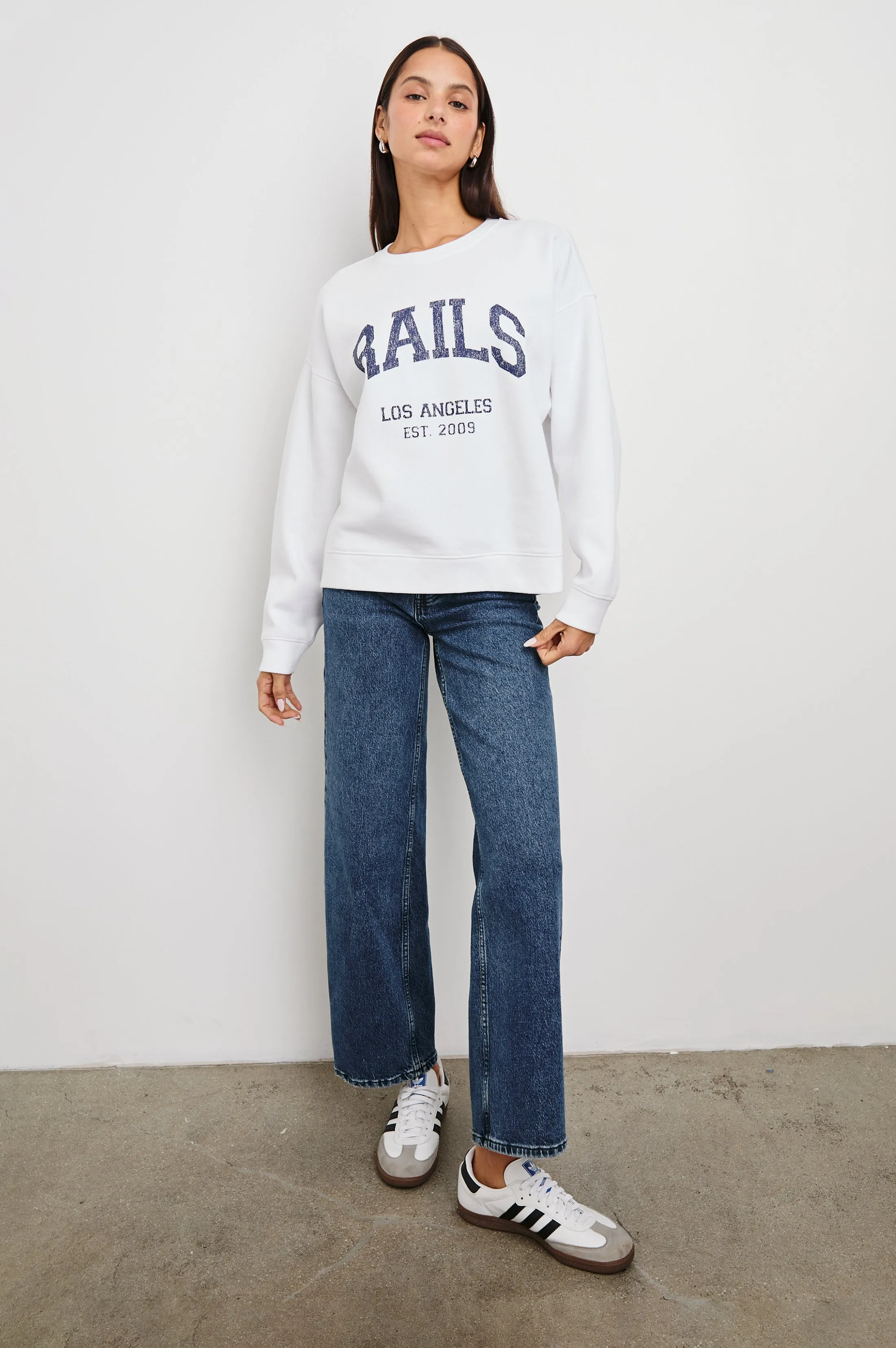 ANNIVERSARY SWEATSHIRT - IVORY NAVY Rails