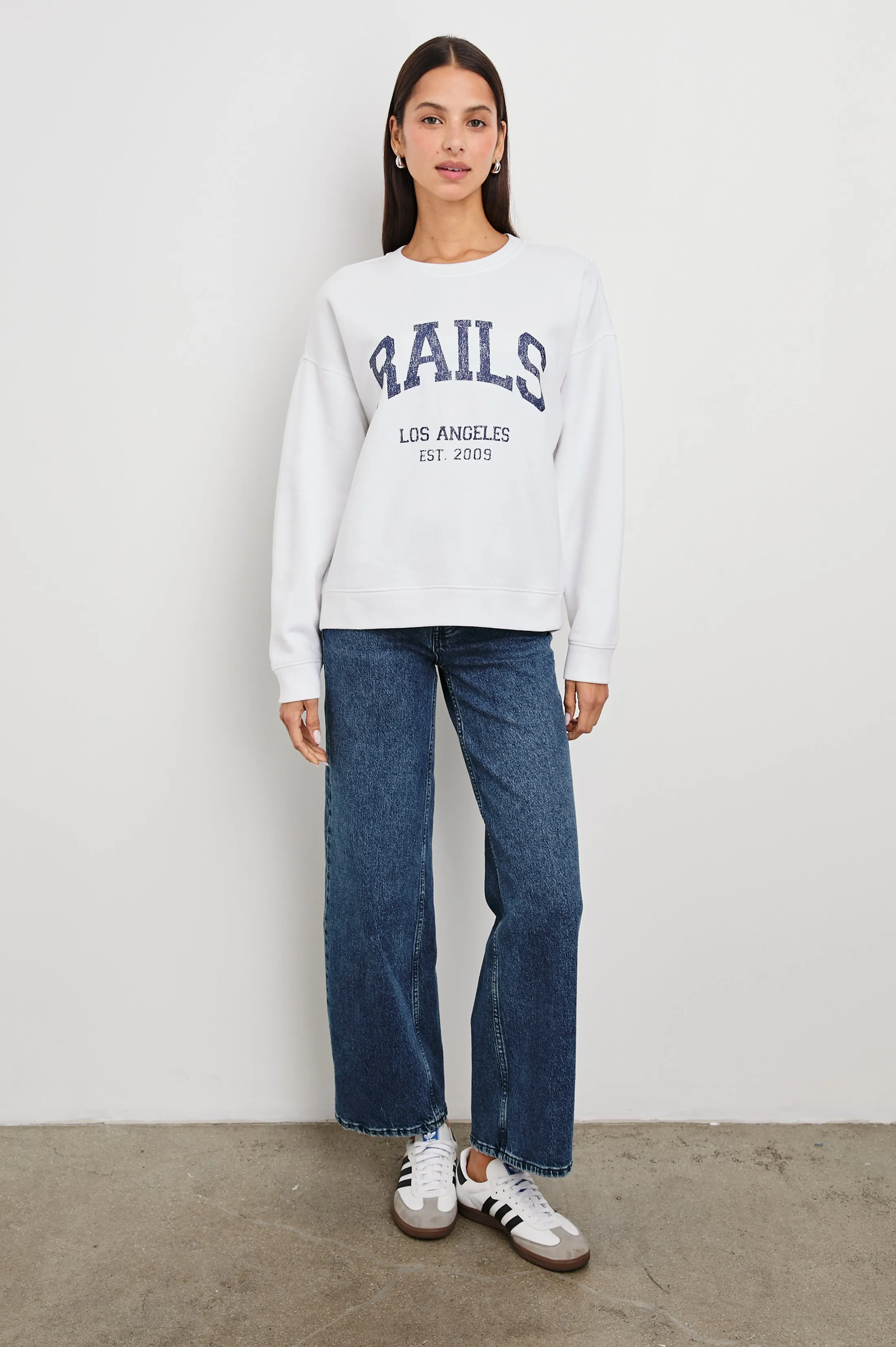 ANNIVERSARY SWEATSHIRT - IVORY NAVY Rails