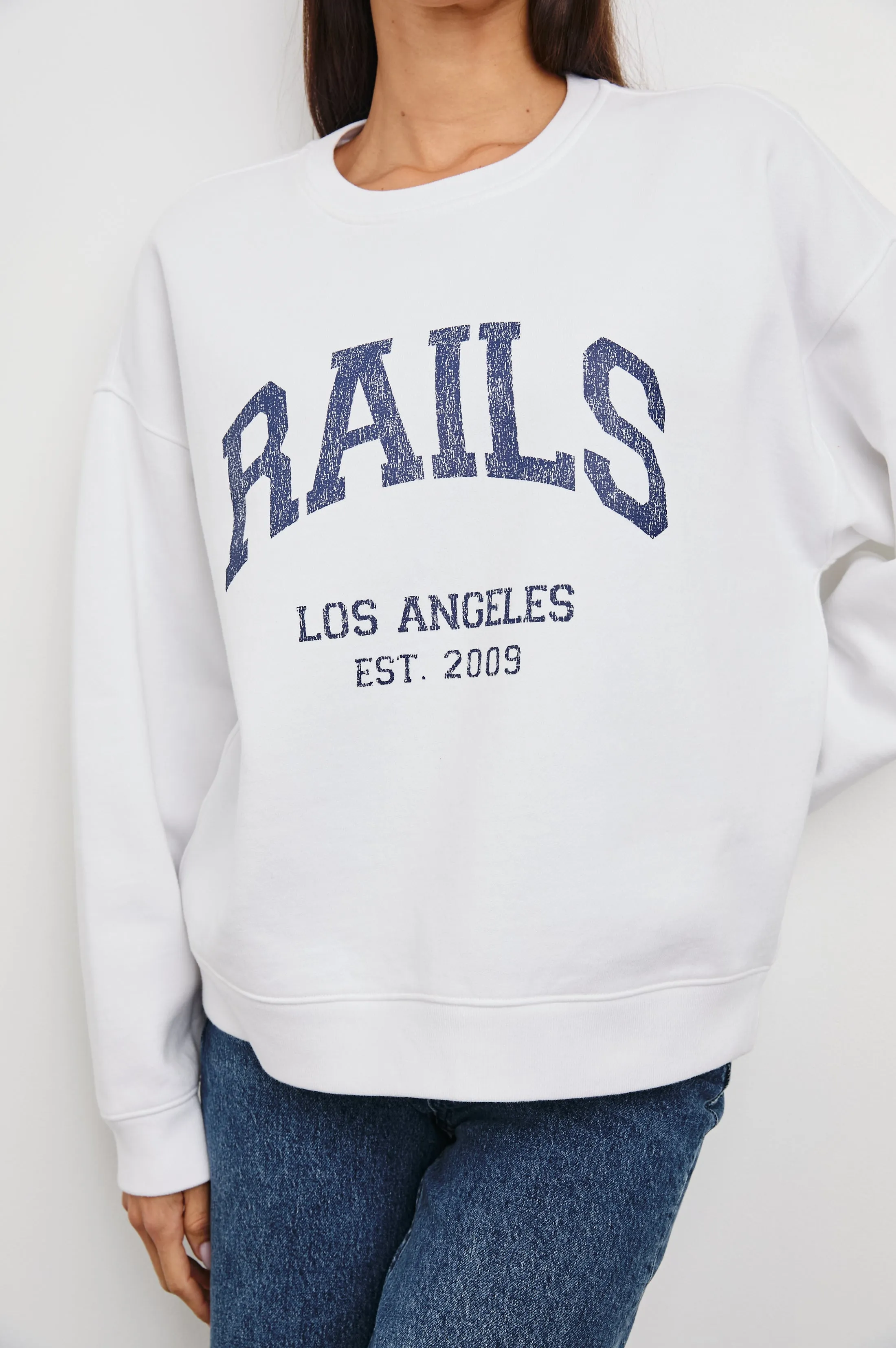 ANNIVERSARY SWEATSHIRT - IVORY NAVY Rails