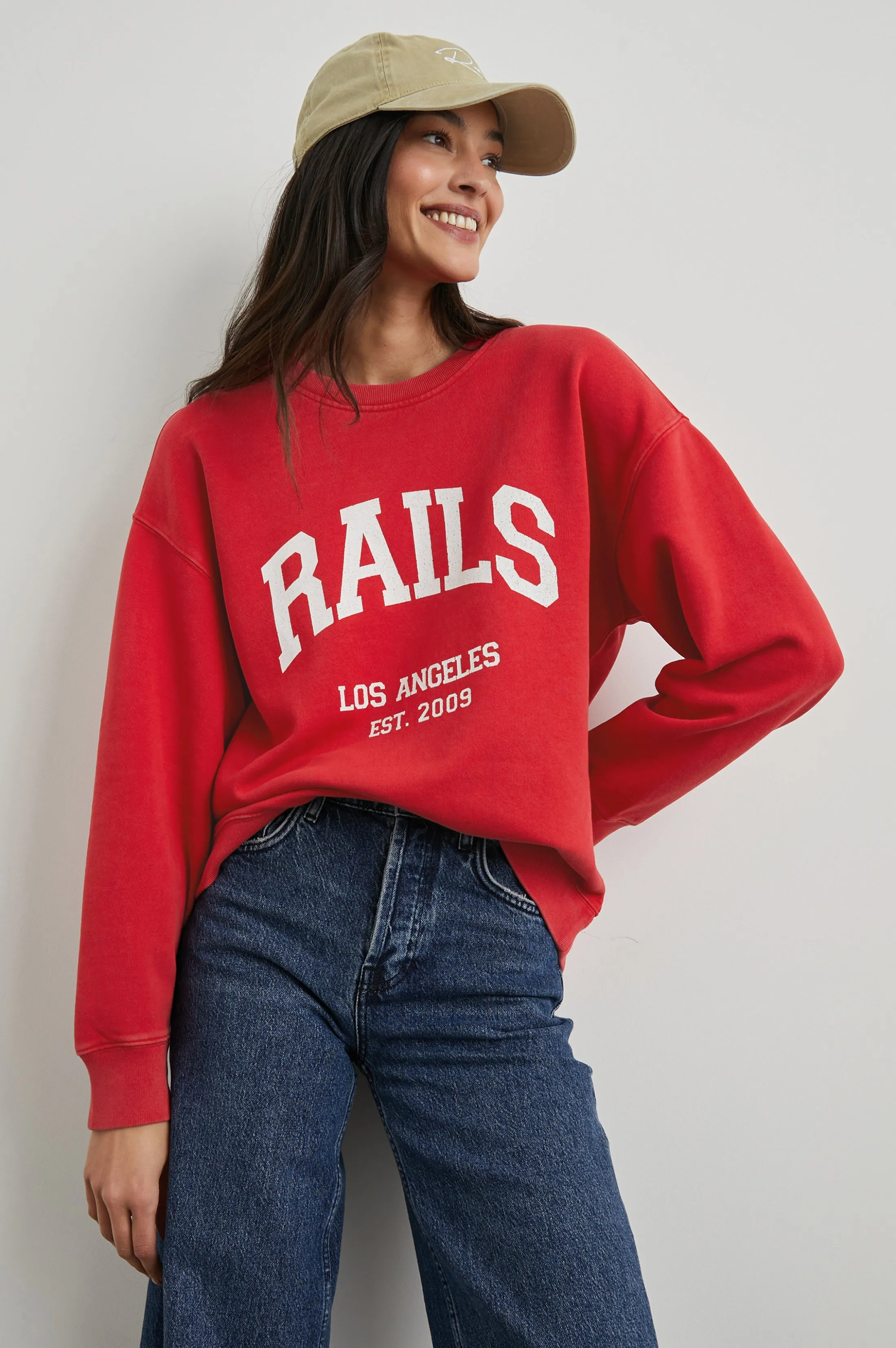 ANNIVERSARY SWEATSHIRT - WASHED RED Rails