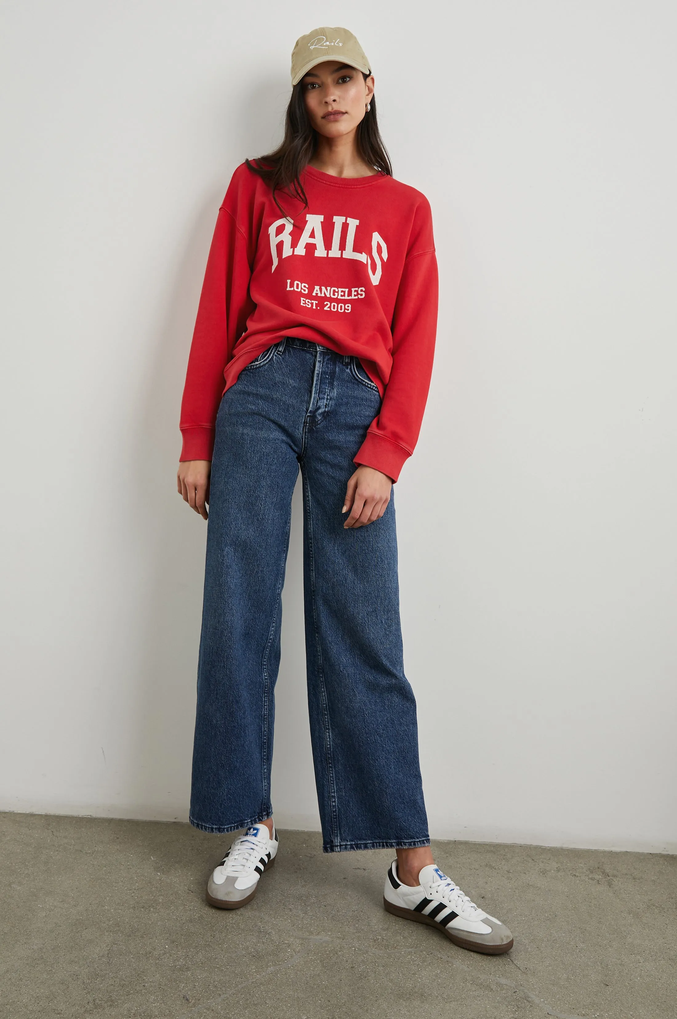 ANNIVERSARY SWEATSHIRT - WASHED RED Rails