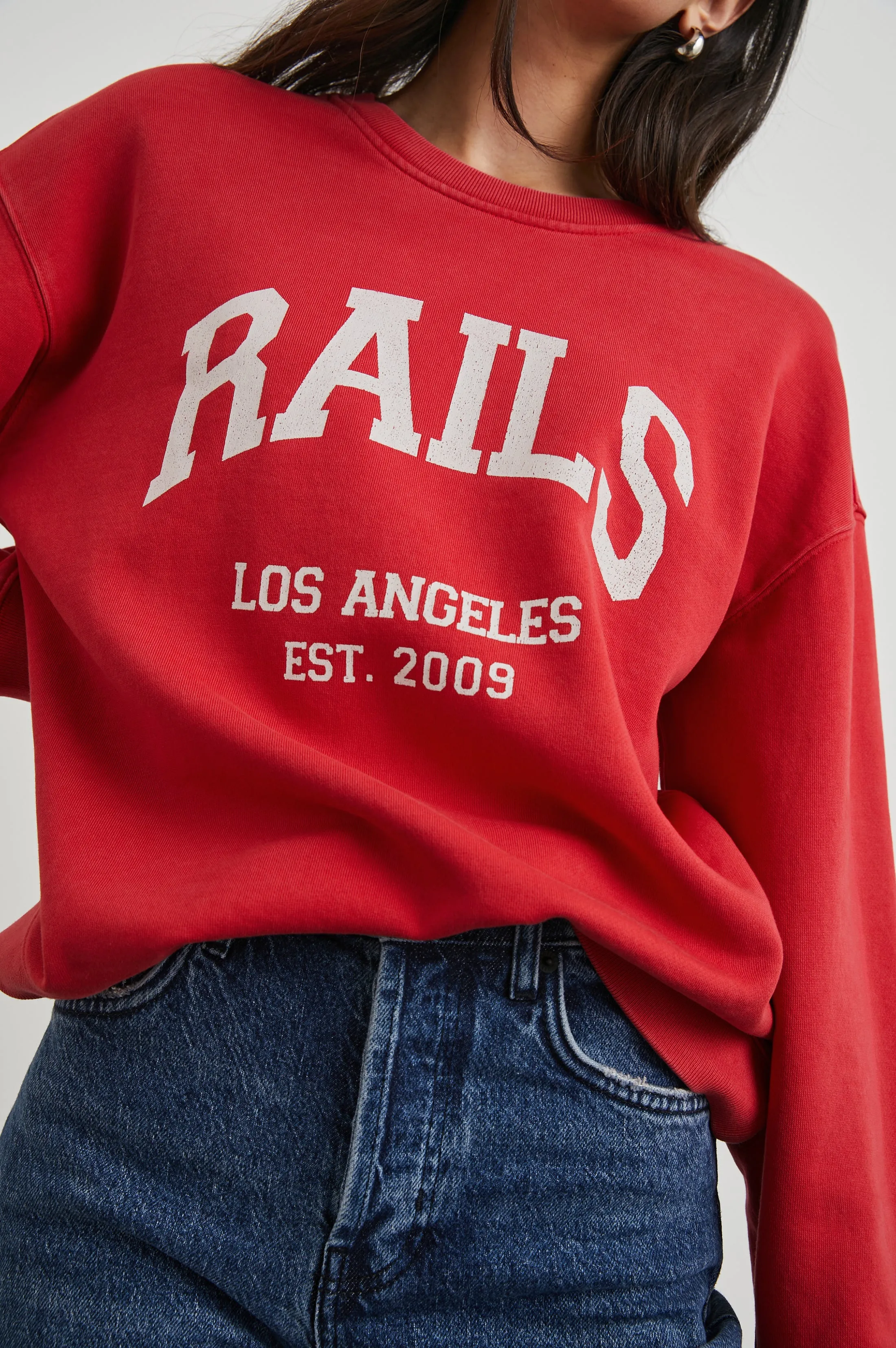 ANNIVERSARY SWEATSHIRT - WASHED RED Rails