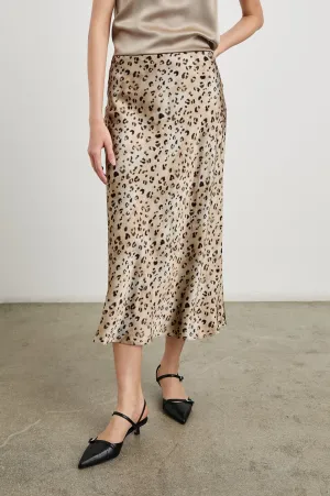 ANYA SKIRT - CHAMPAGNE LEOPARD Rails