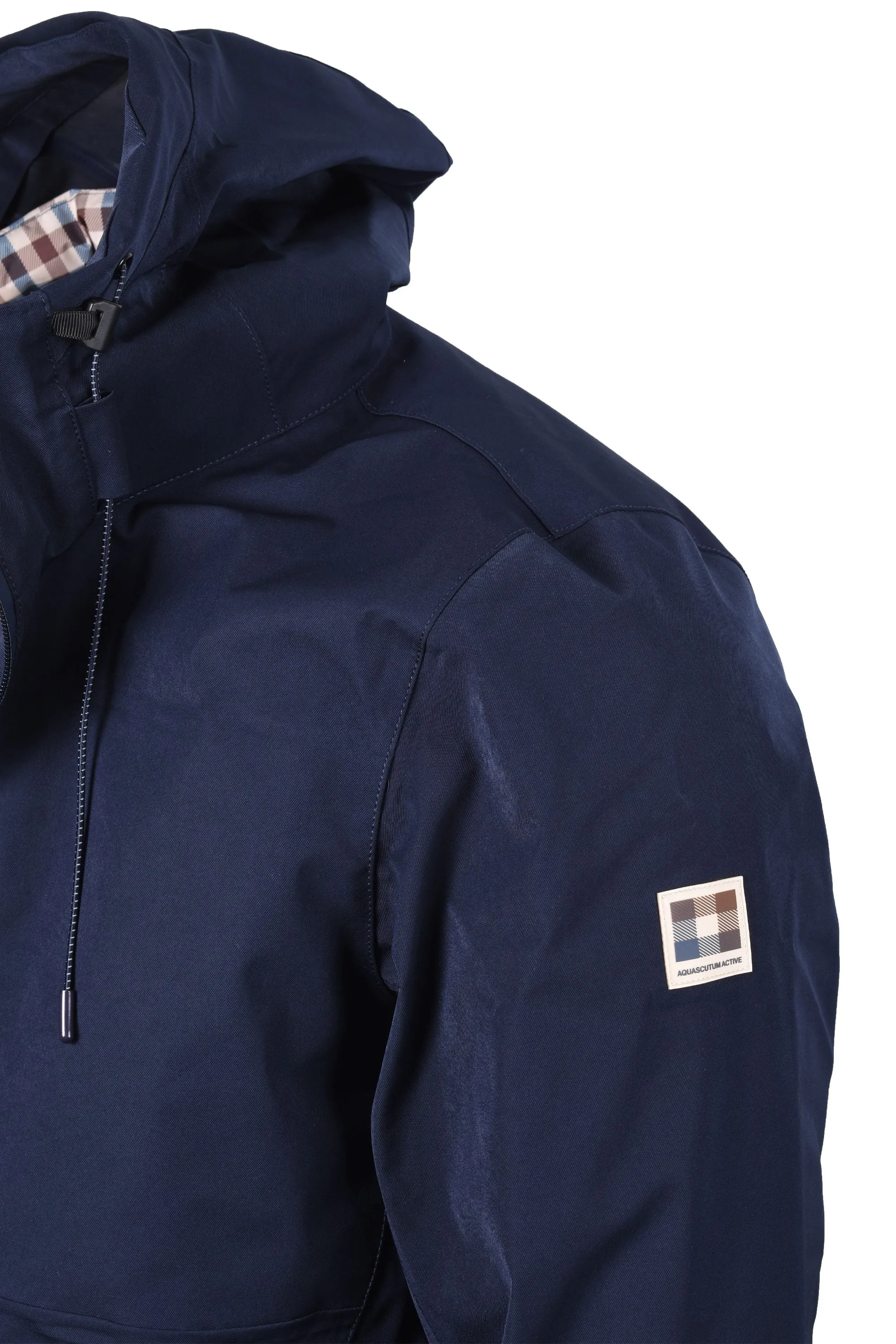 Aquascutum 3 Way Active Club Check Parka Navy