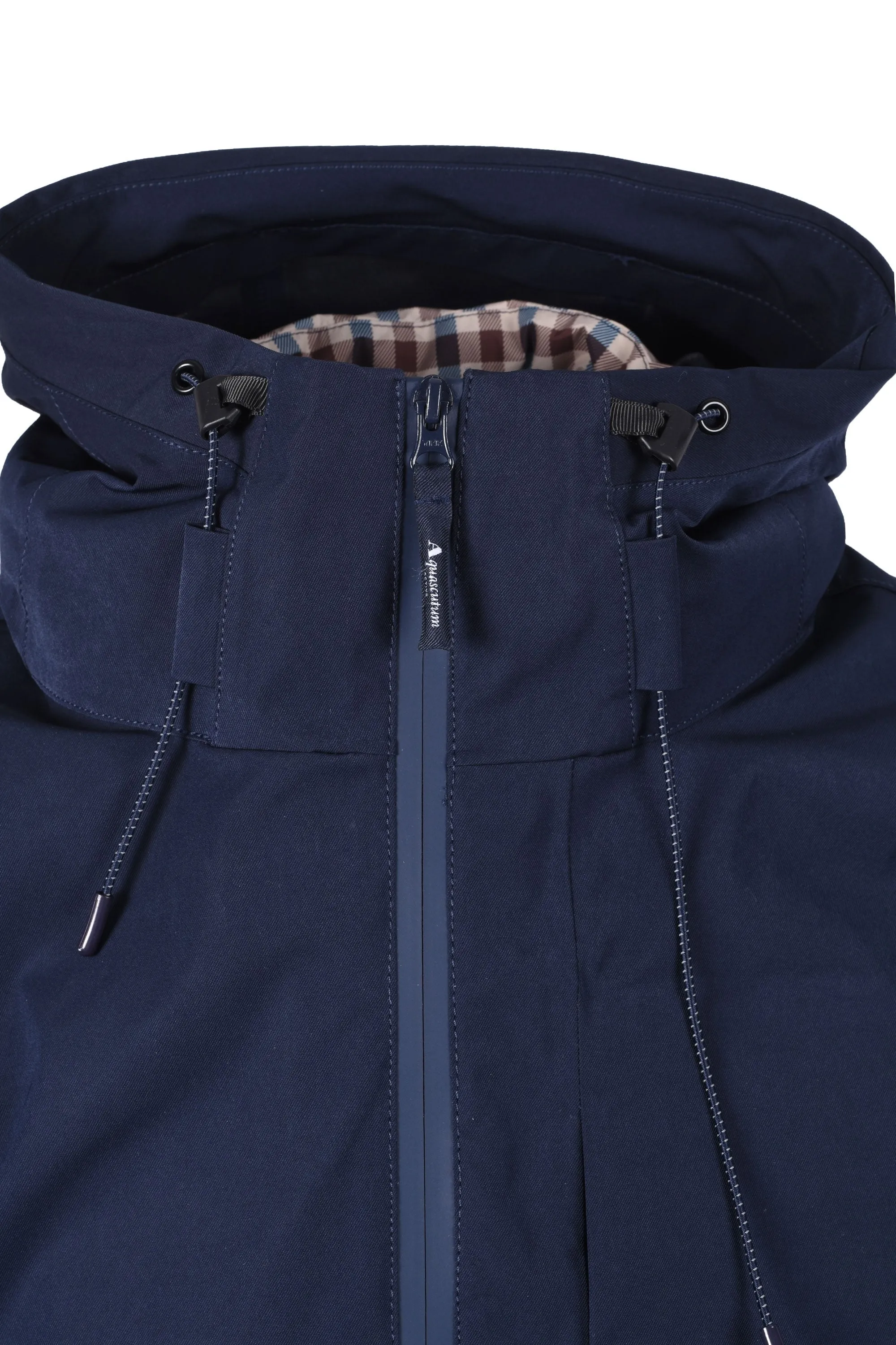 Aquascutum 3 Way Active Club Check Parka Navy