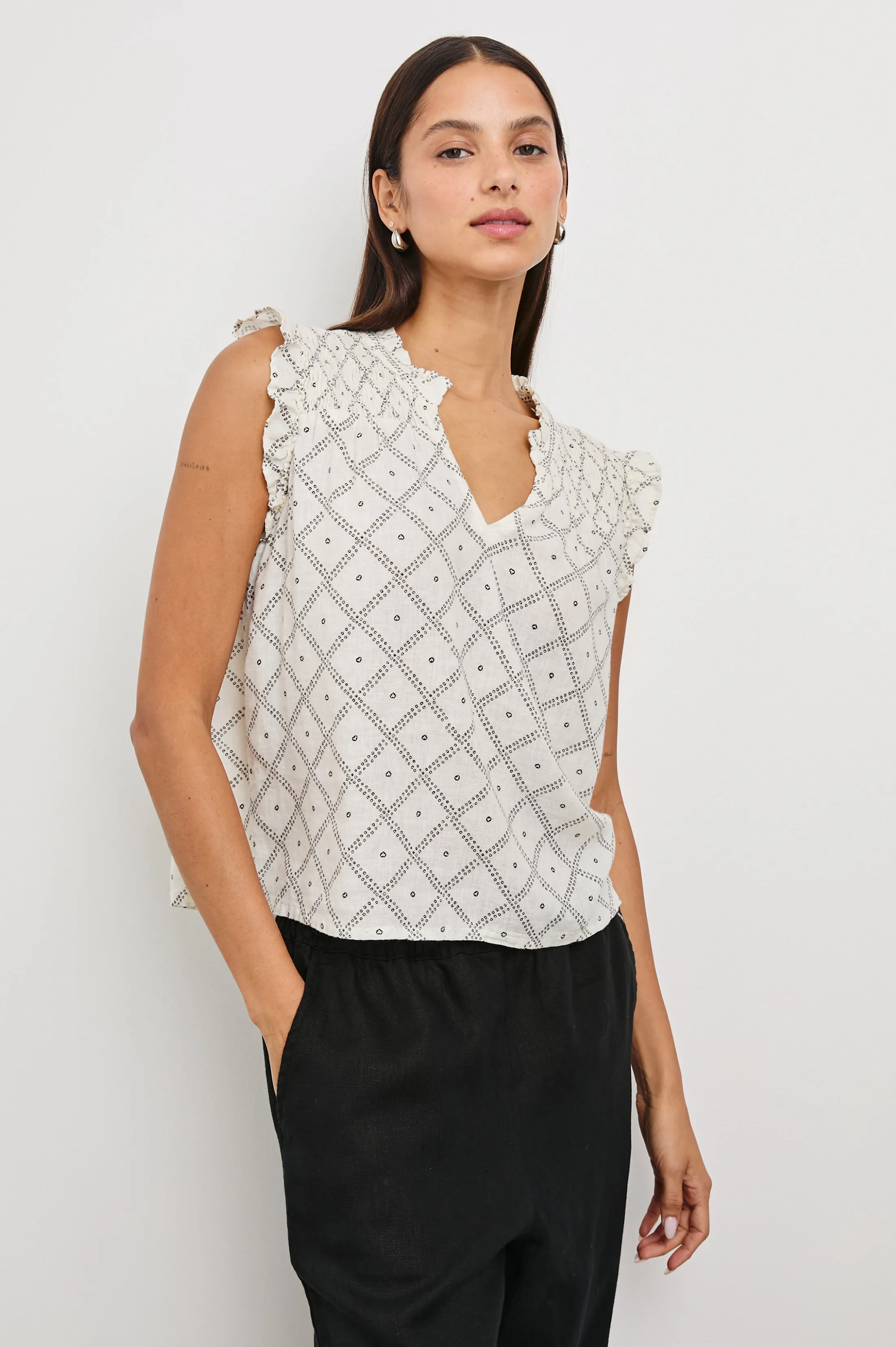 ARLENE TOP - IVORY ZANZIBAR Rails