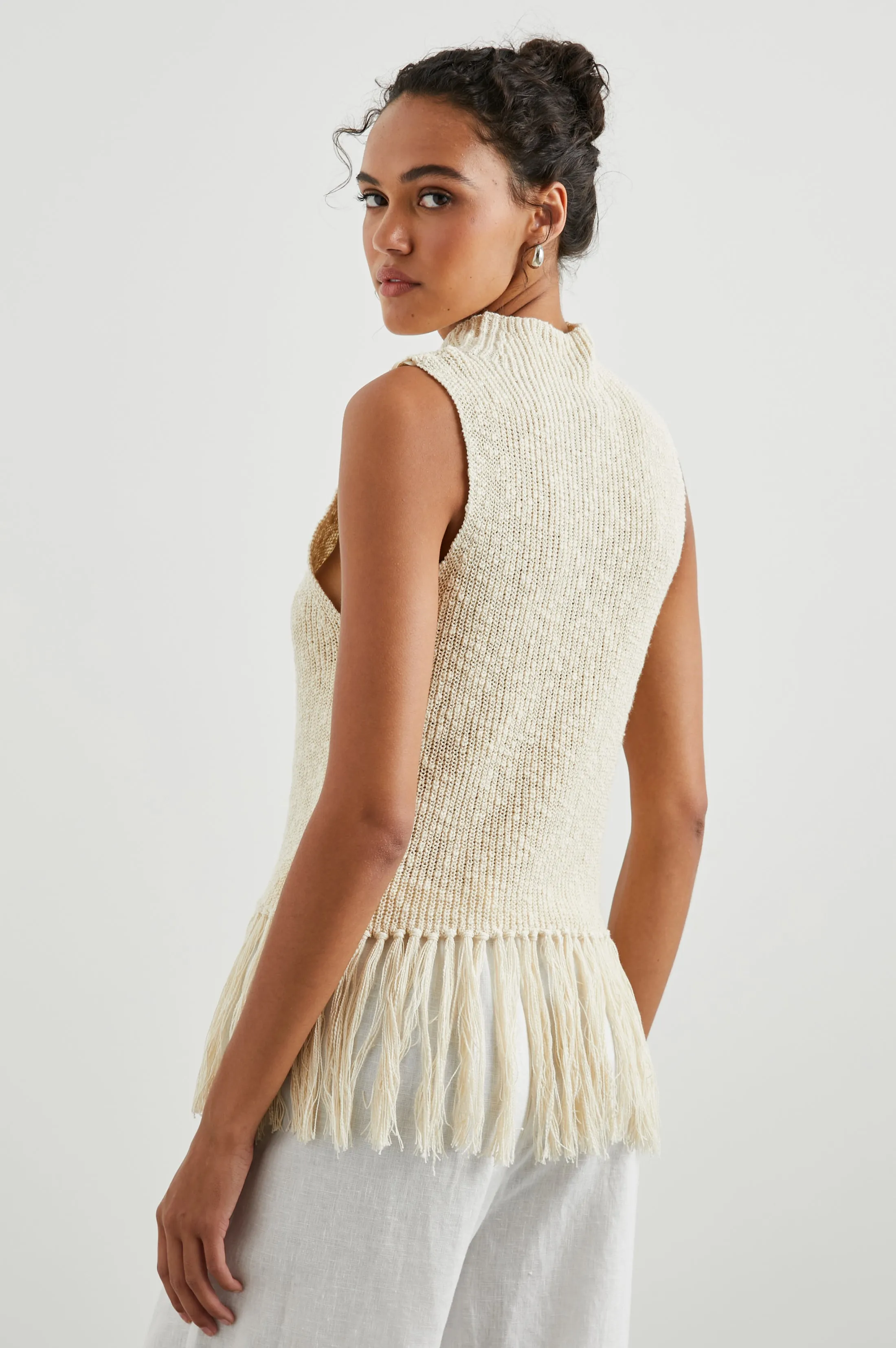 ASTRID TOP - ECRU Rails