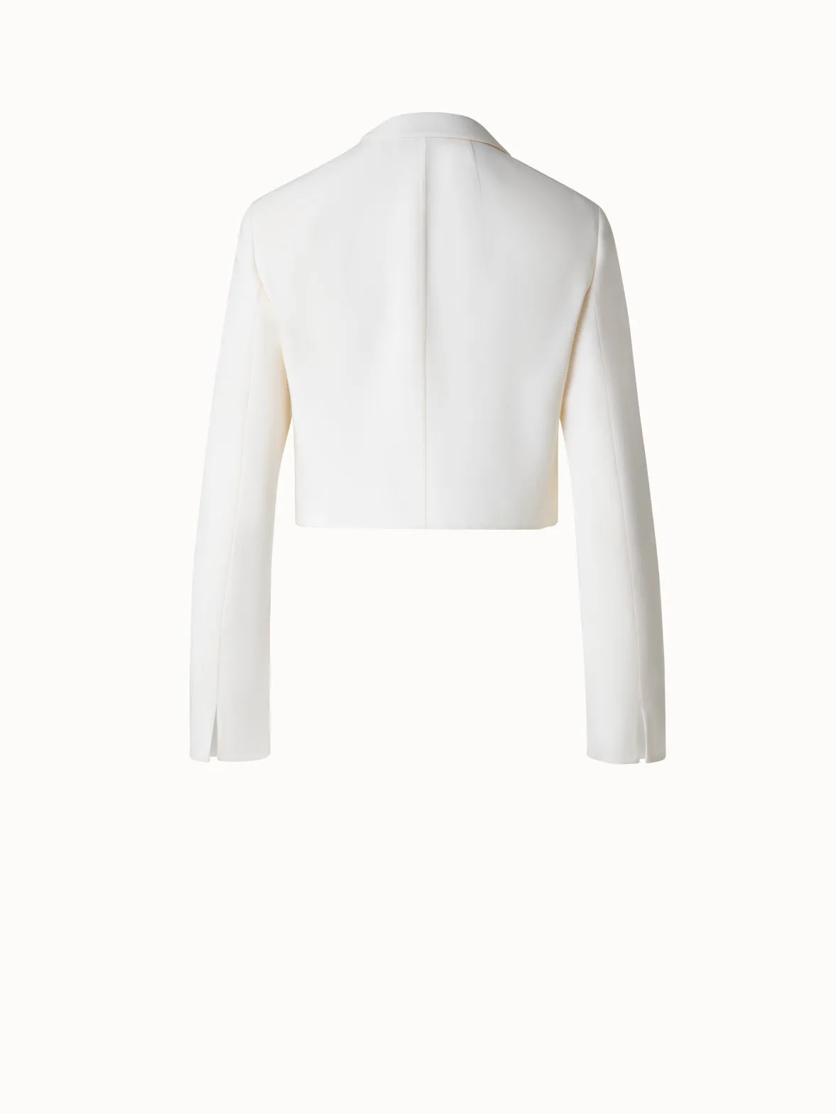 Asymmetrical Wool Double-Face Jacket Akris