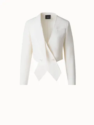 Asymmetrical Wool Double-Face Jacket Akris