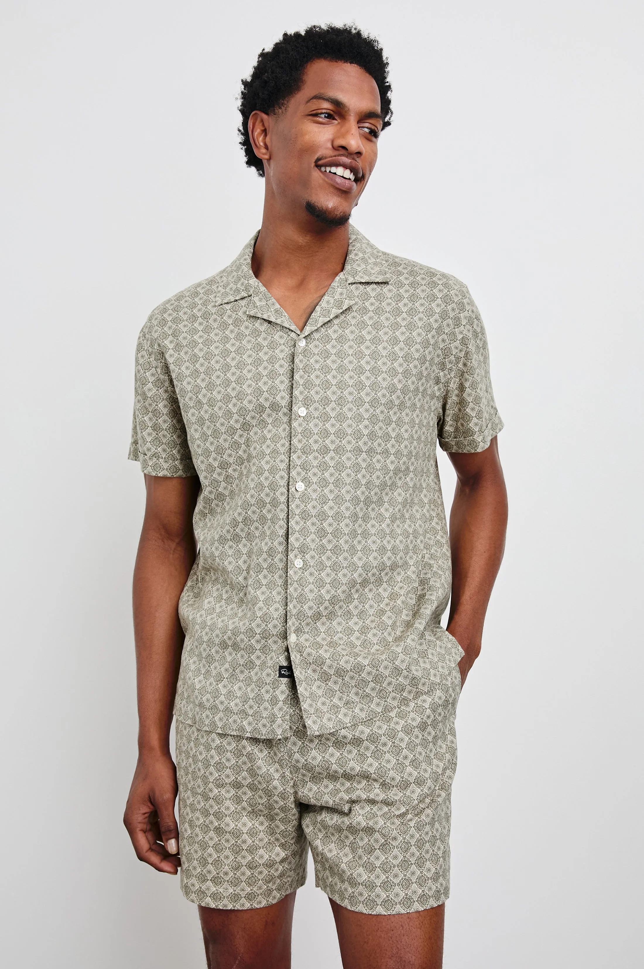 ATLAS SHIRT - DIAMOND OAT OLIVE Rails