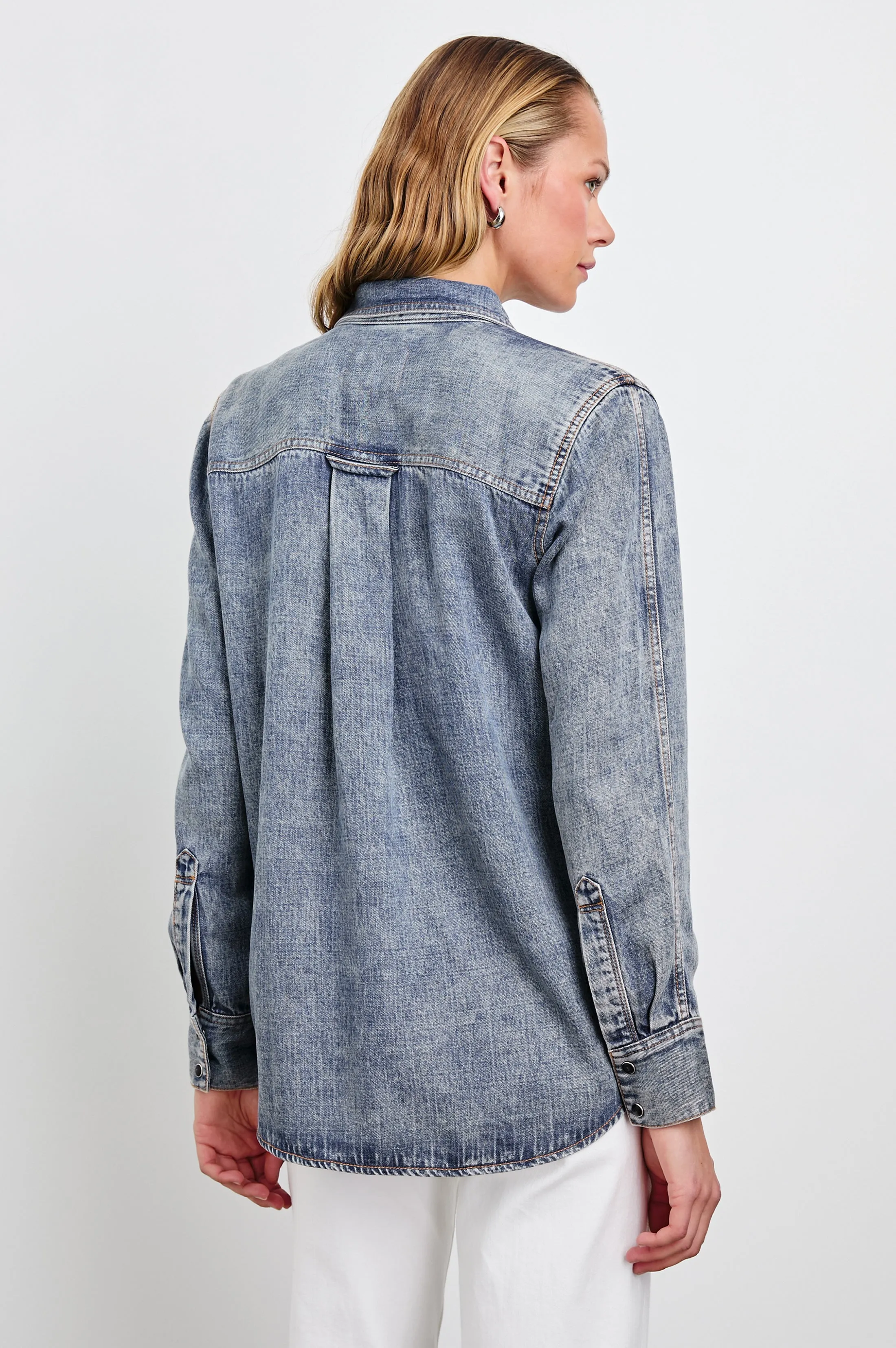 ATTICUS SHIRT - MID BLUE Rails