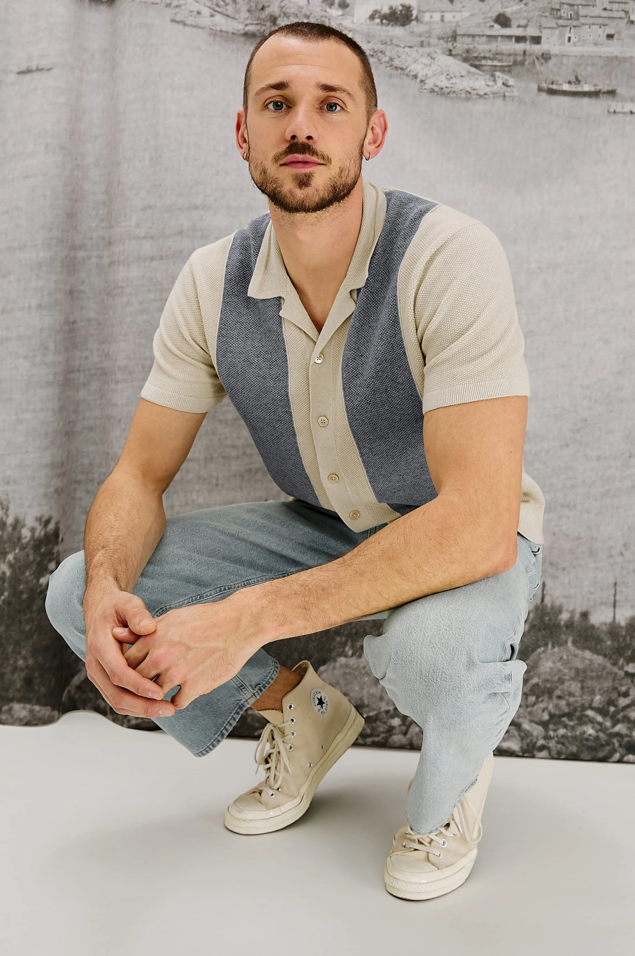 ATWOOD SHIRT - ECRU CHAMBRAY Rails