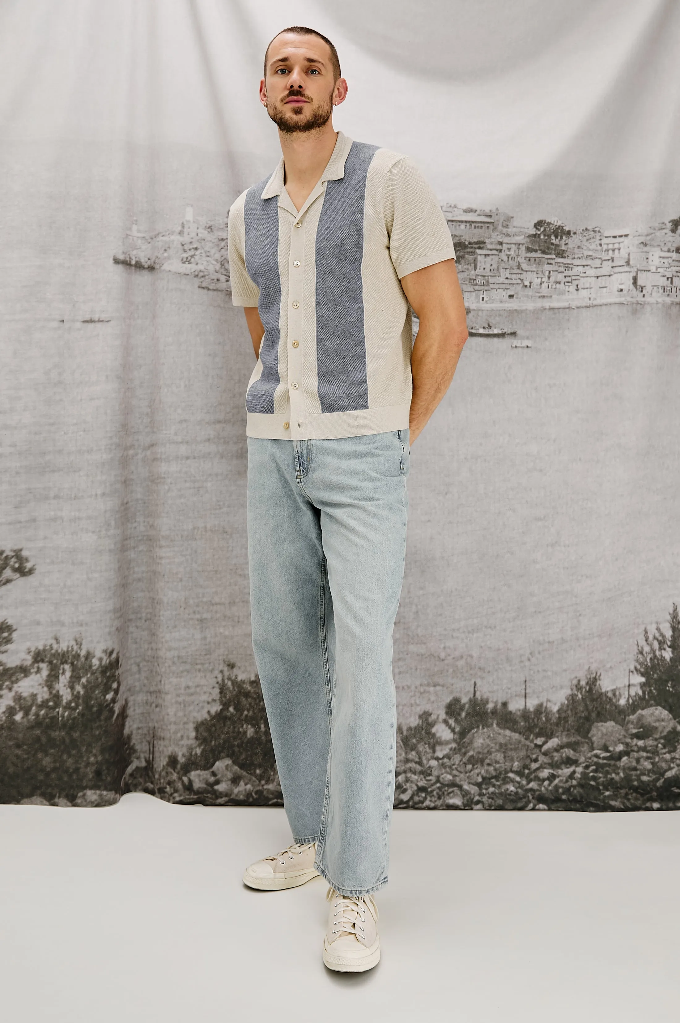 ATWOOD SHIRT - ECRU CHAMBRAY Rails