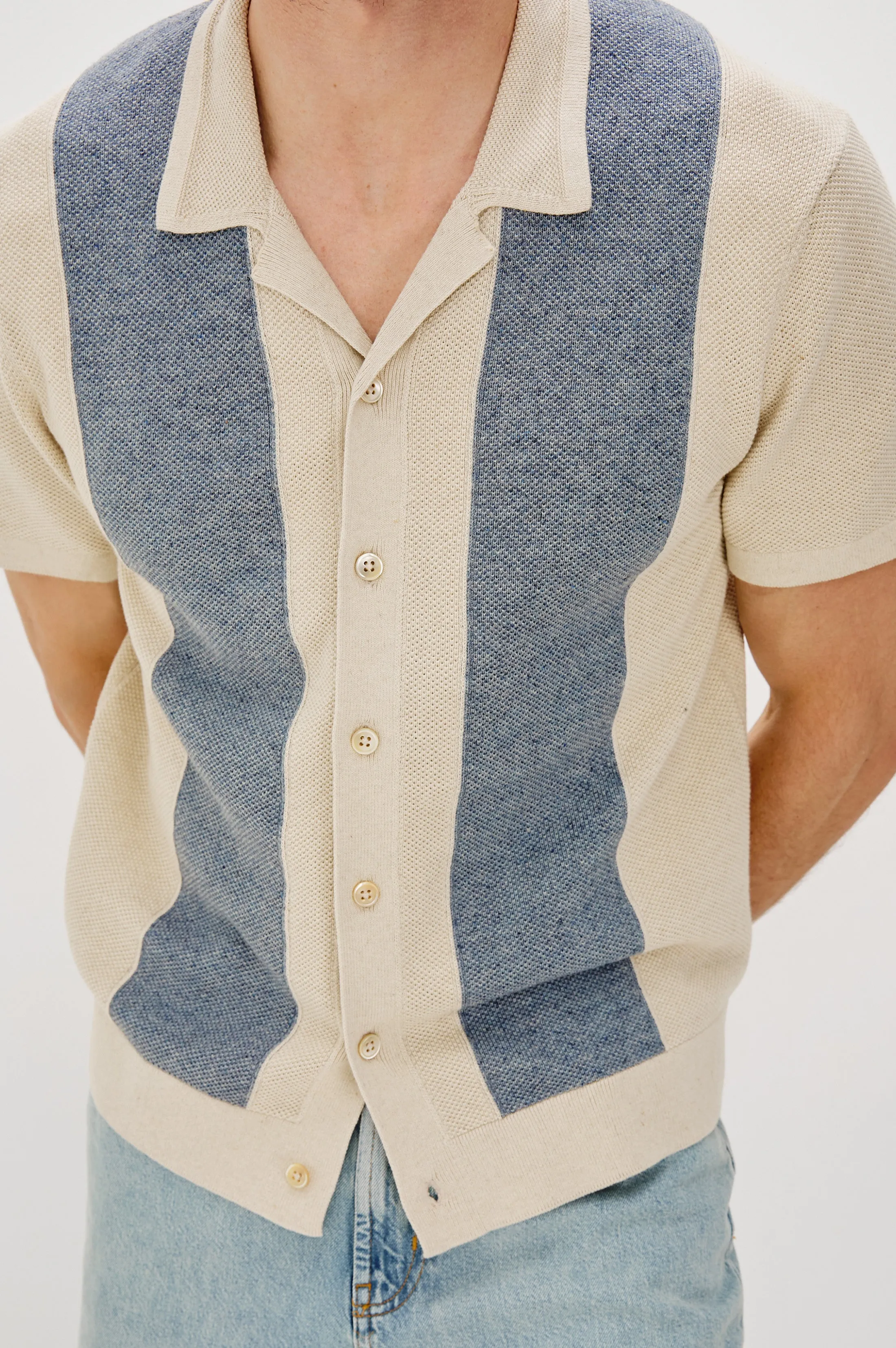 ATWOOD SHIRT - ECRU CHAMBRAY Rails