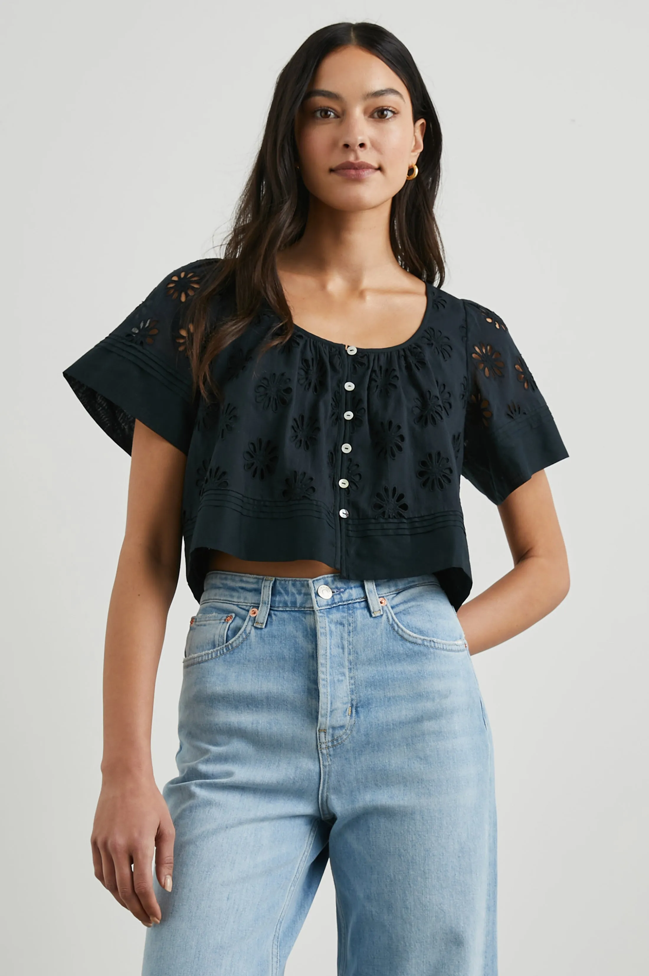 BAMBINA TOP - BLACK Rails