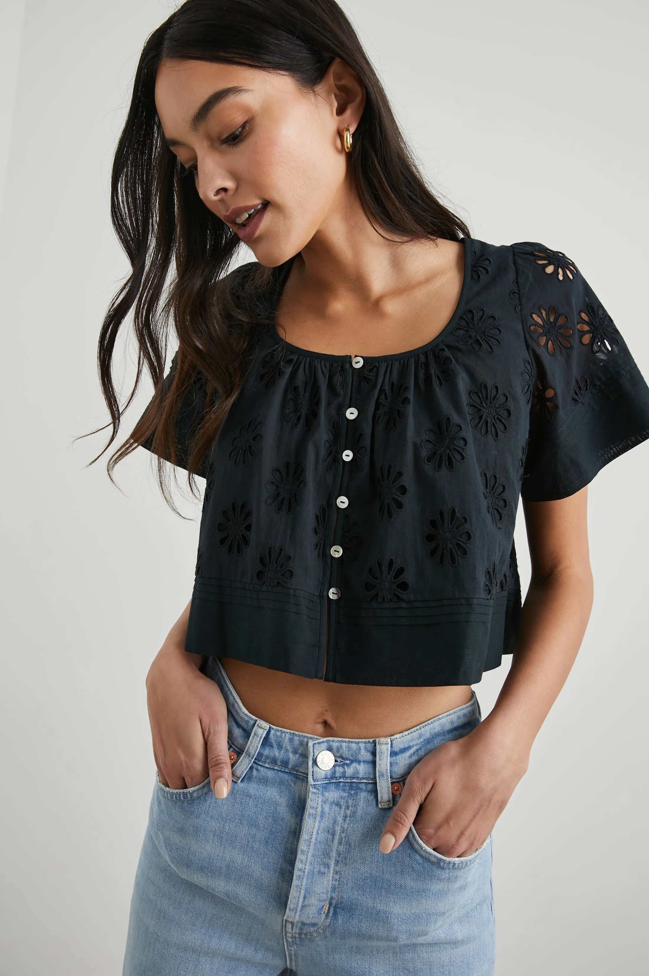 BAMBINA TOP - BLACK Rails