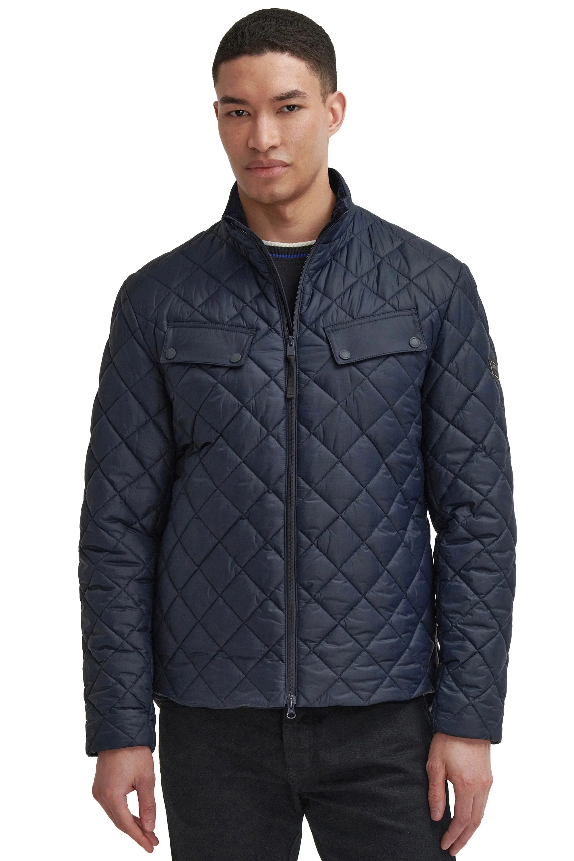 Barbour International Ariel Box Quilt Navy