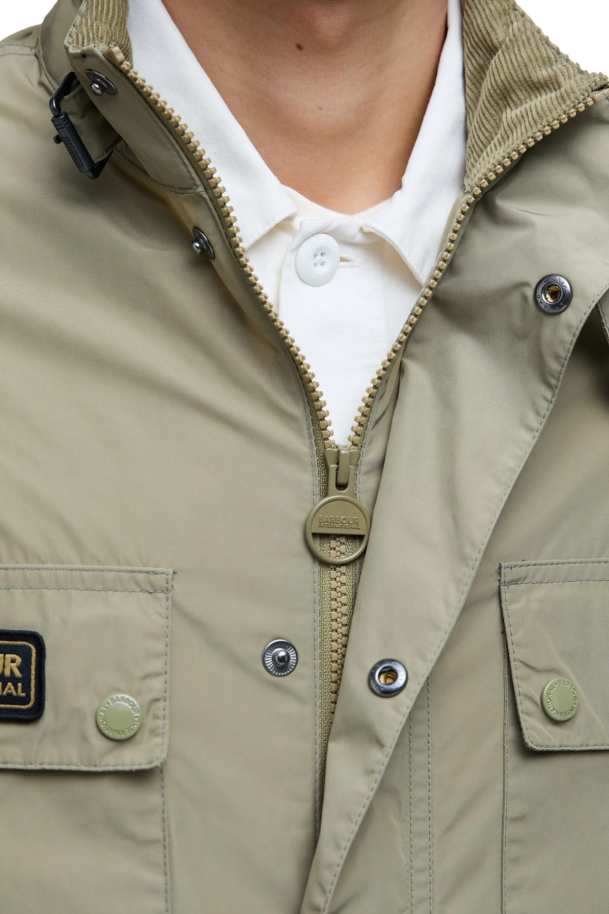 Barbour International Merton Shell Showerproof Jacket Bleached Olive