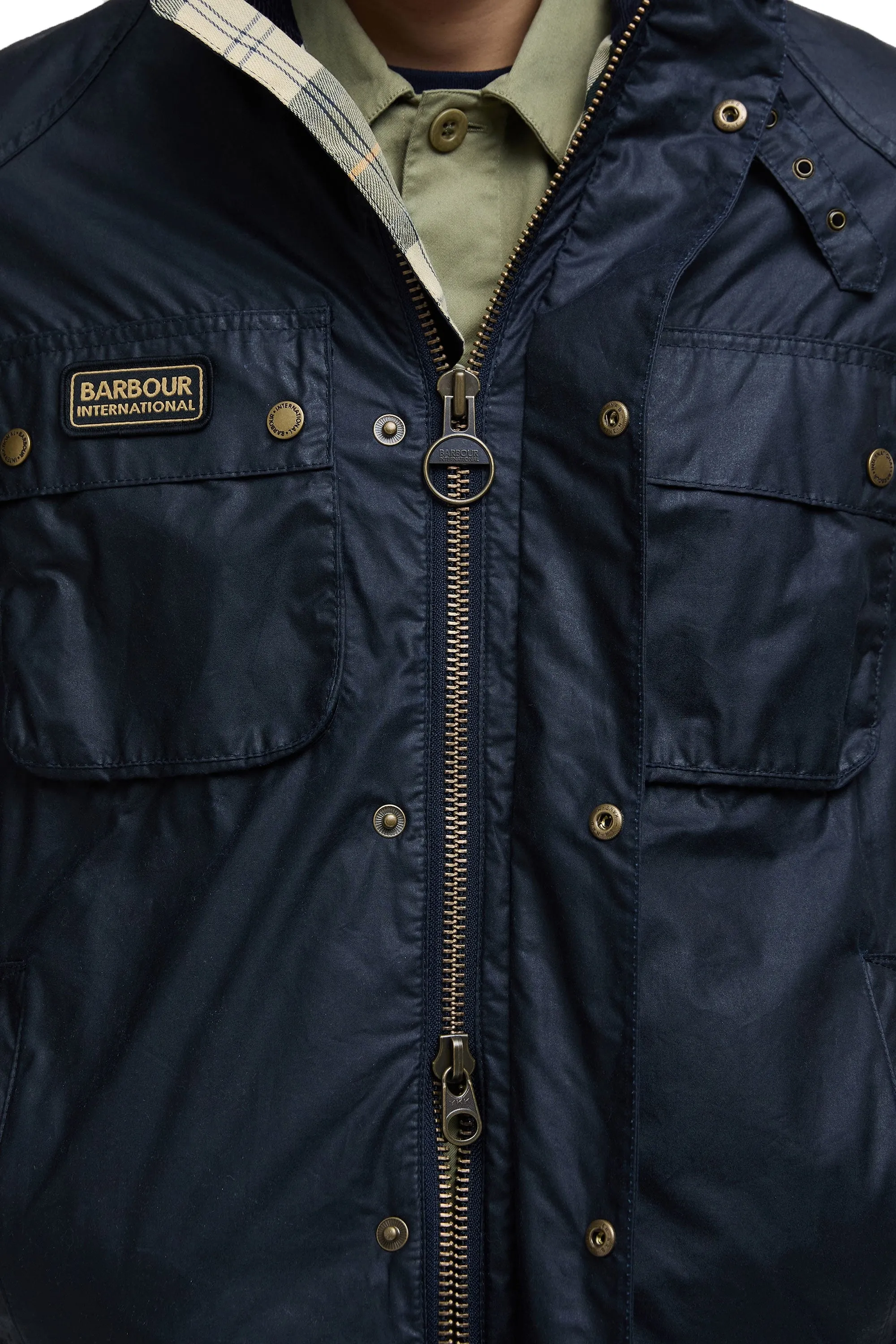 Barbour International Merton Wax Jacket Navy