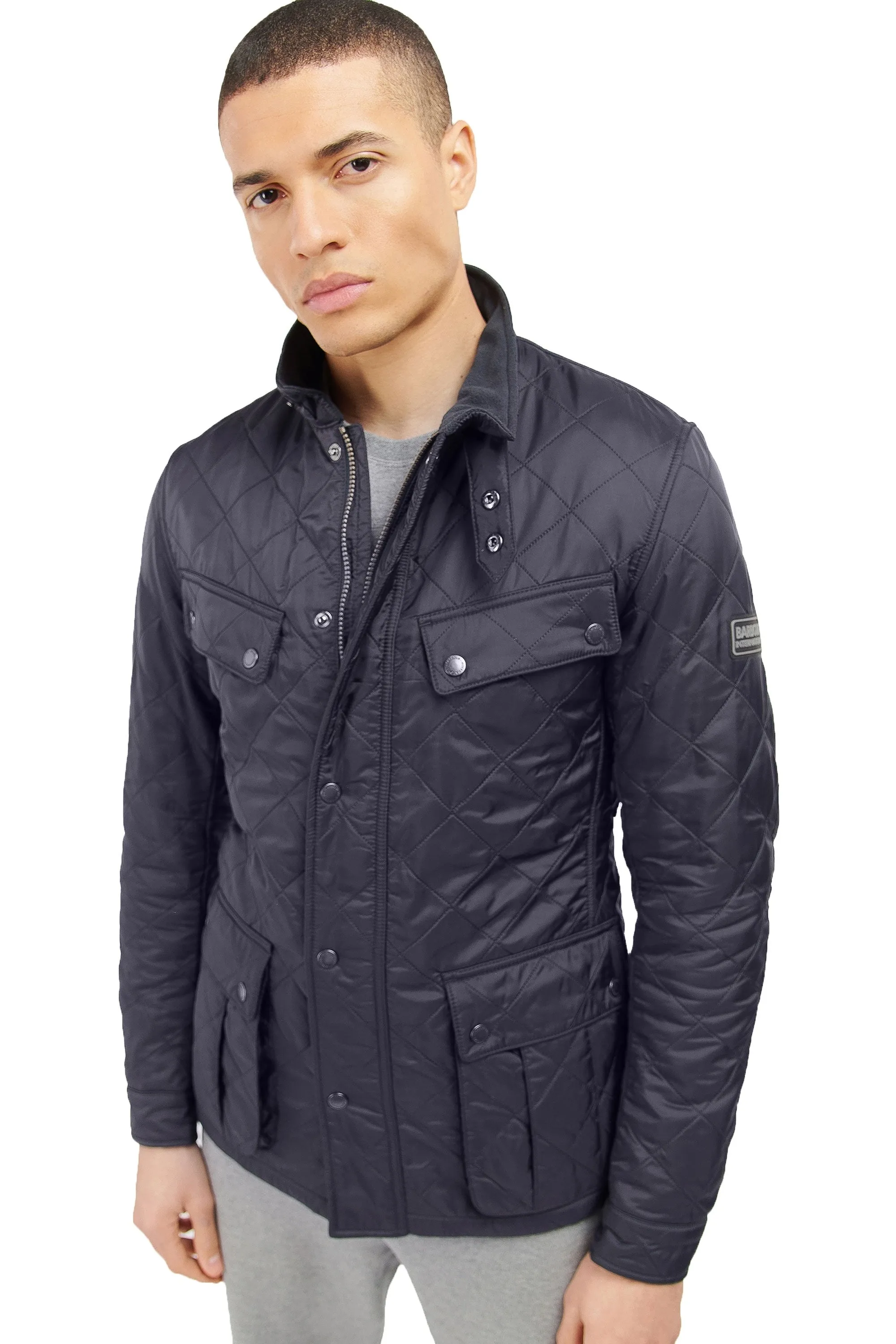 Barbour International Tourer Ariel Polarquilt Jacket Navy