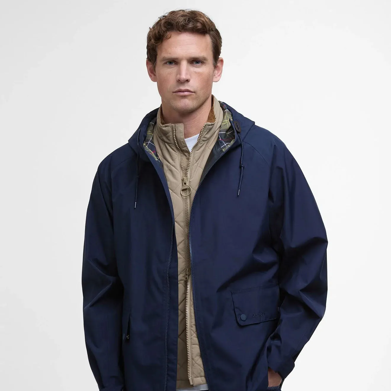 Barbour Trover Waterproof Jacket Navy