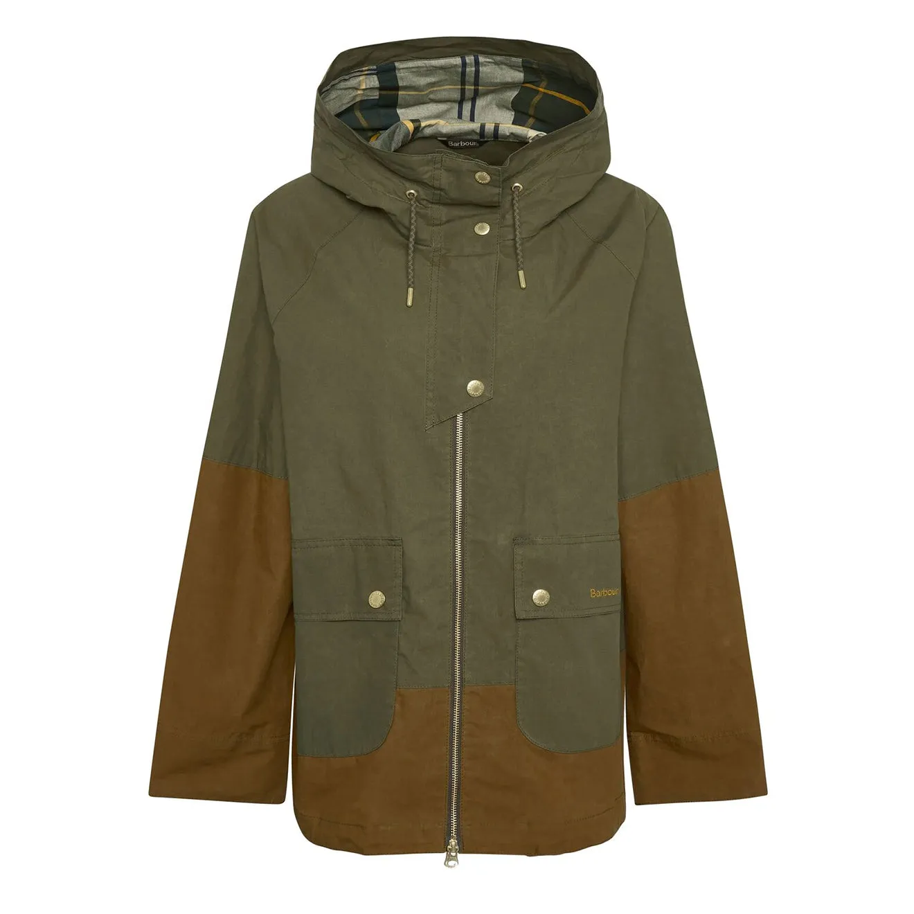 Barbour Womens Hayley Showerproof Jacket Dusky Green/Breen/Ancient Tartan