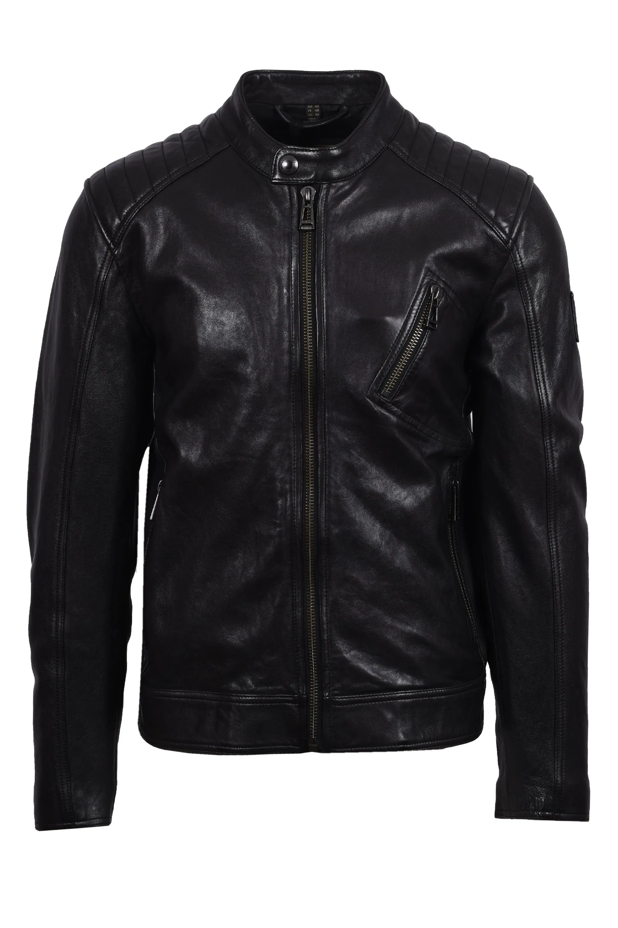 Belstaff V Racer Leather Jacket Black