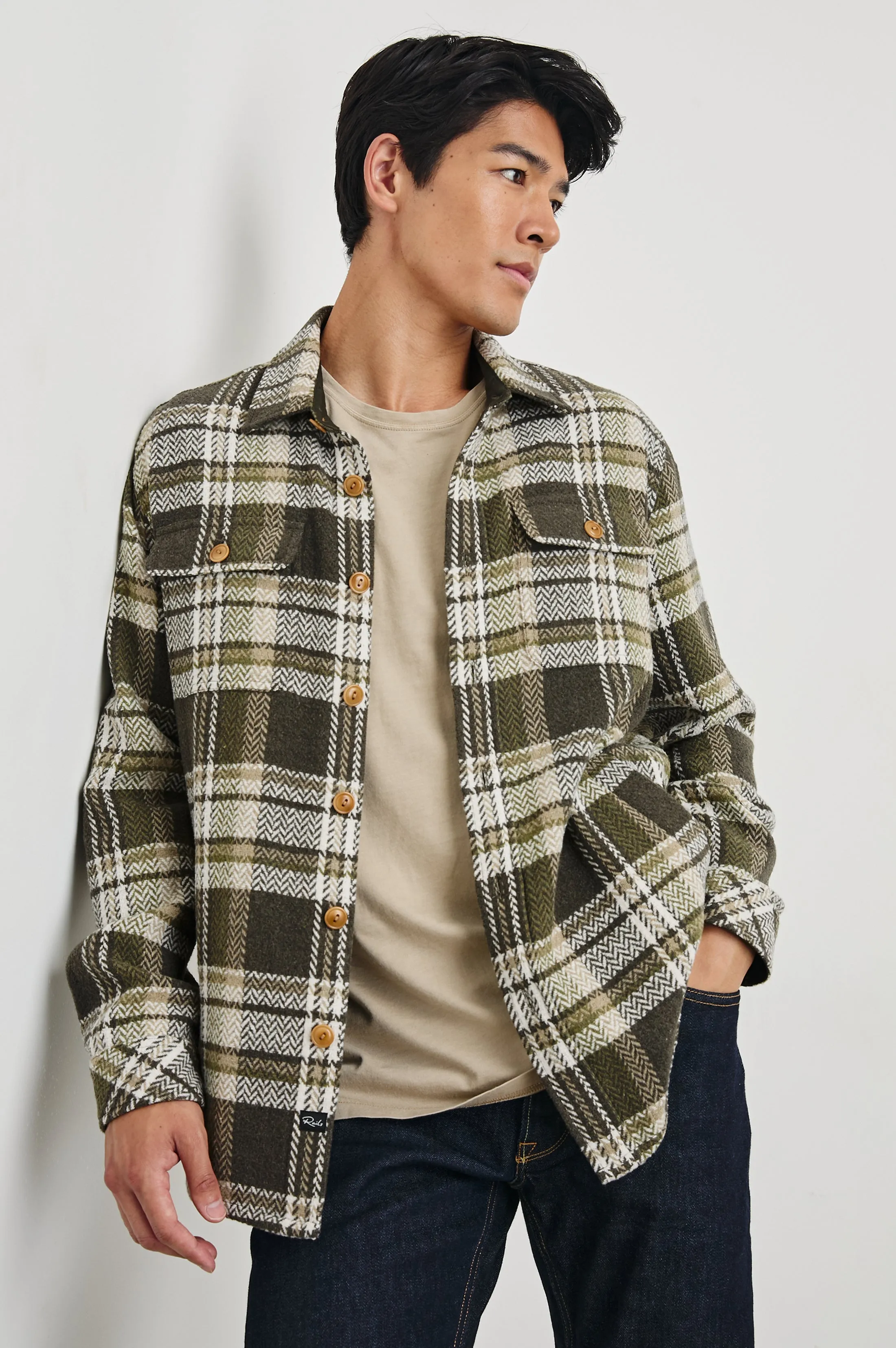 BERKSHIRE SHIRT JACKET - GRAPE LEAF CEDAR Rails