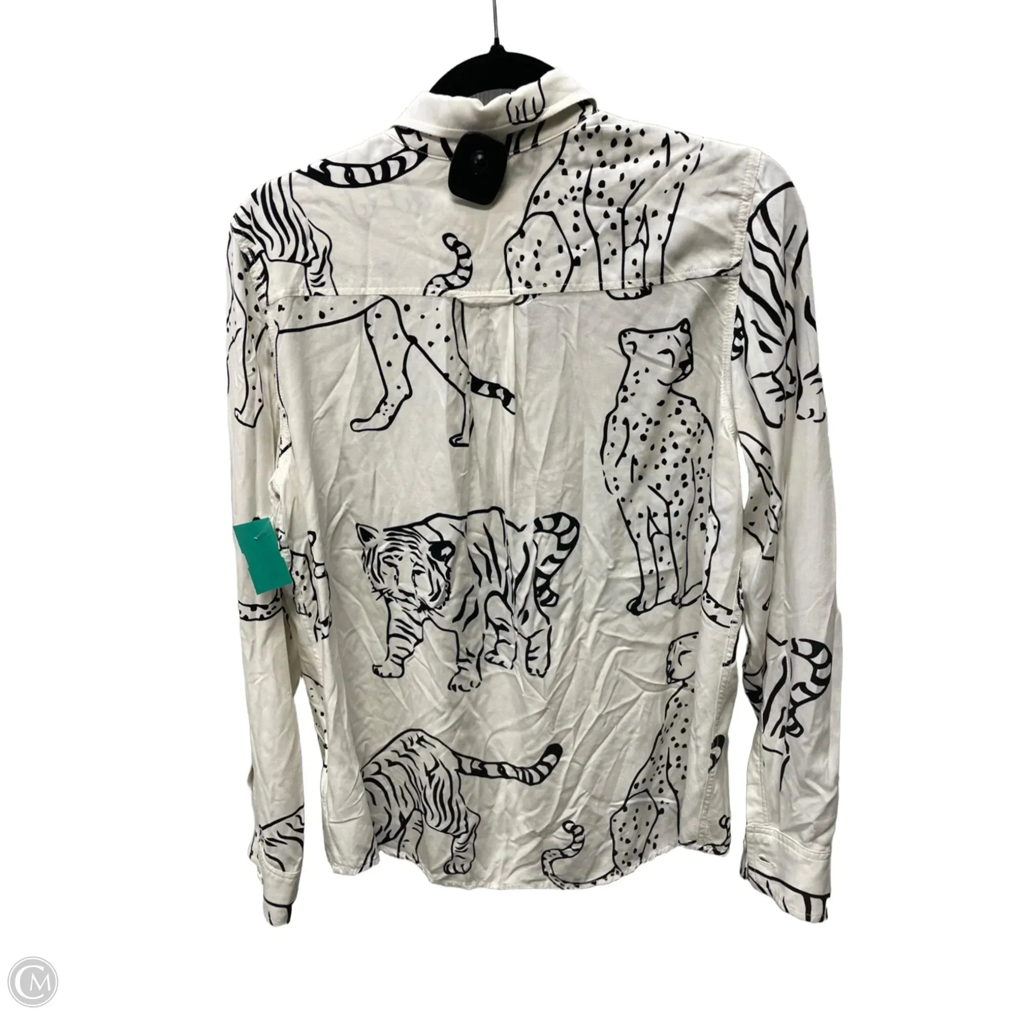 Blouse Long Sleeve By Rails In Animal Print, Size: M