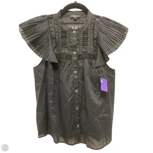 Blouse Short Sleeve By Rails In Black, Size: S