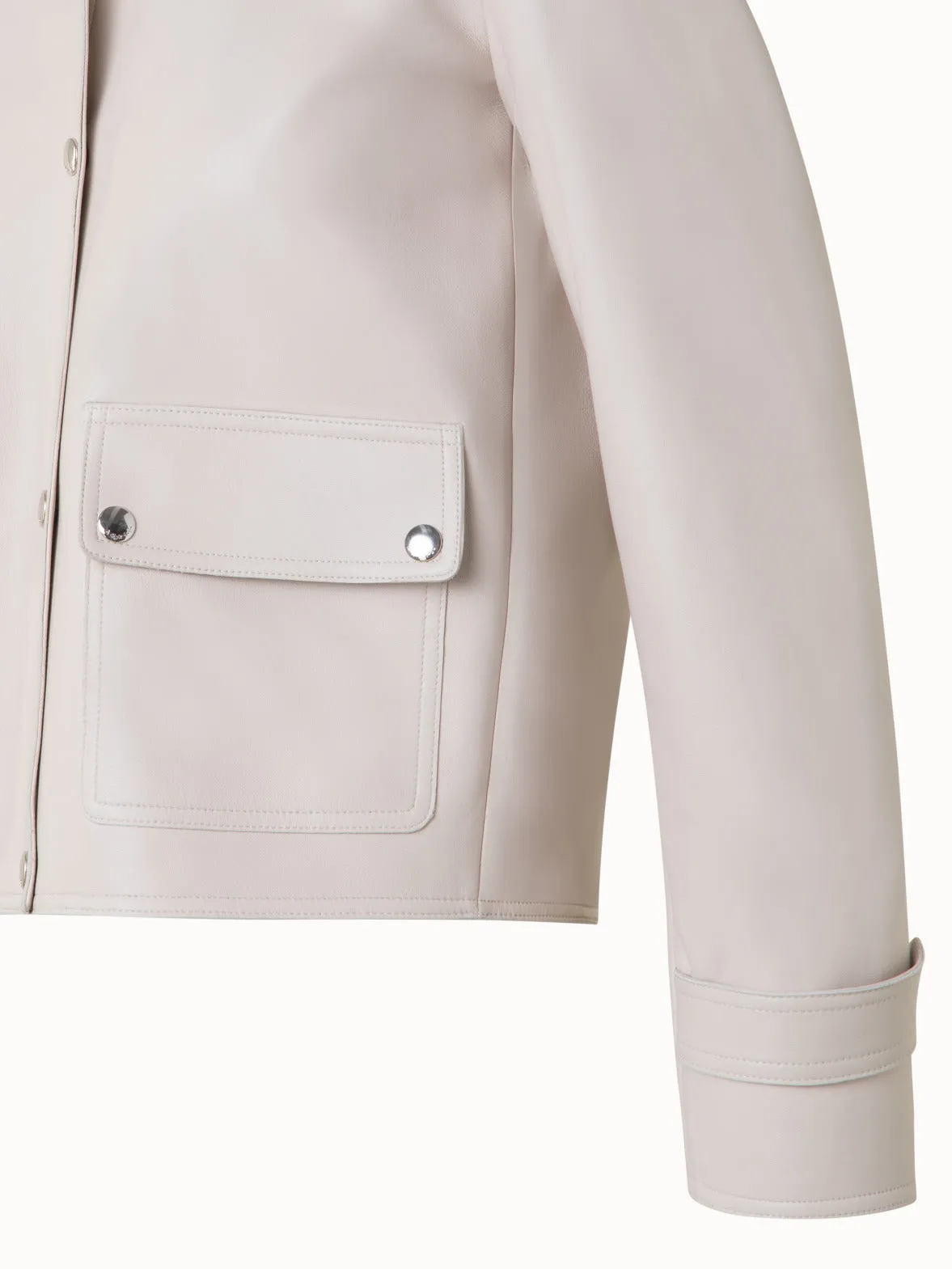 Blouson Leather Jacket Akris