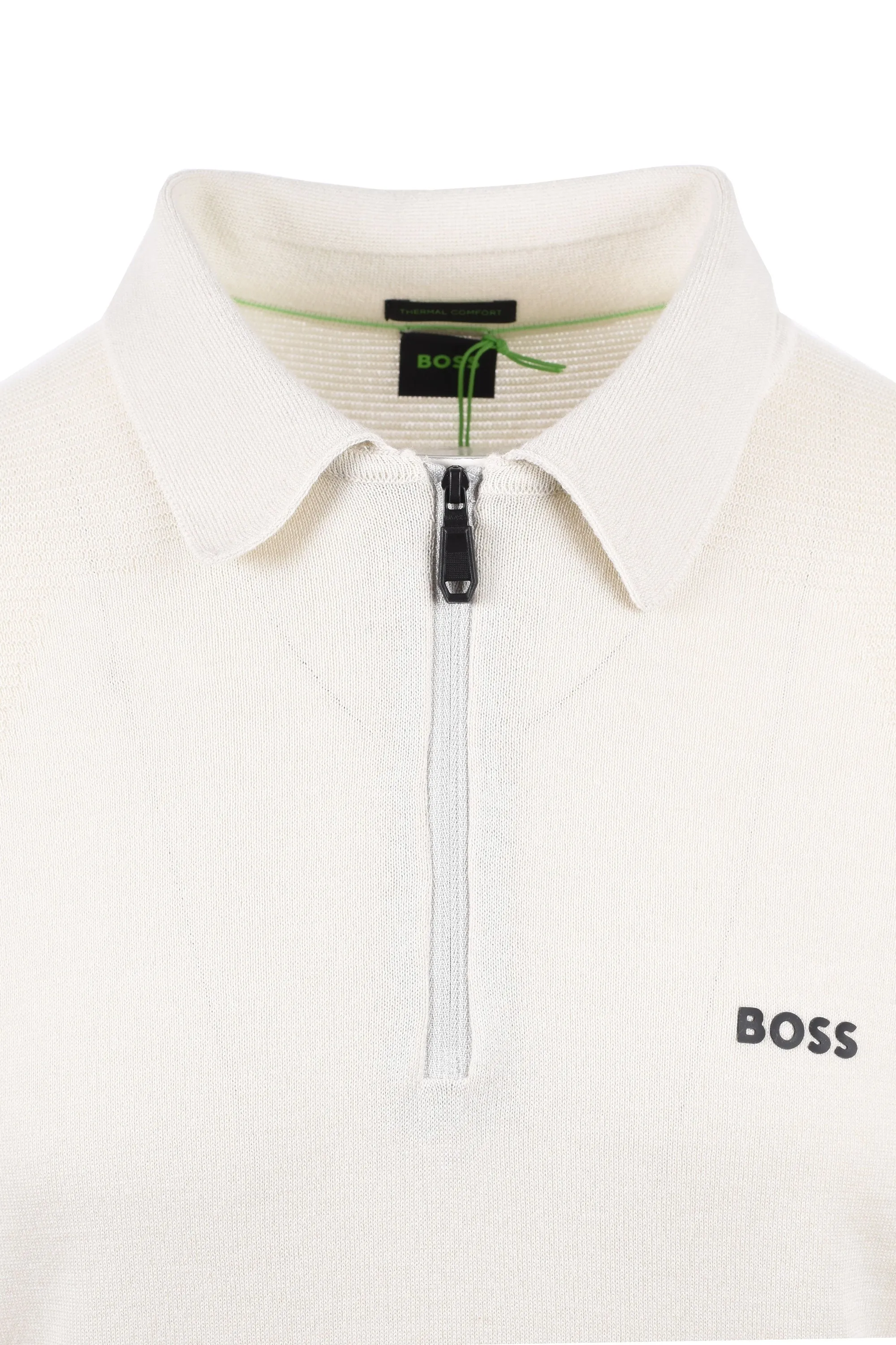 Boss Momentum_lite_pl24long Sleeved Polo Light Beige